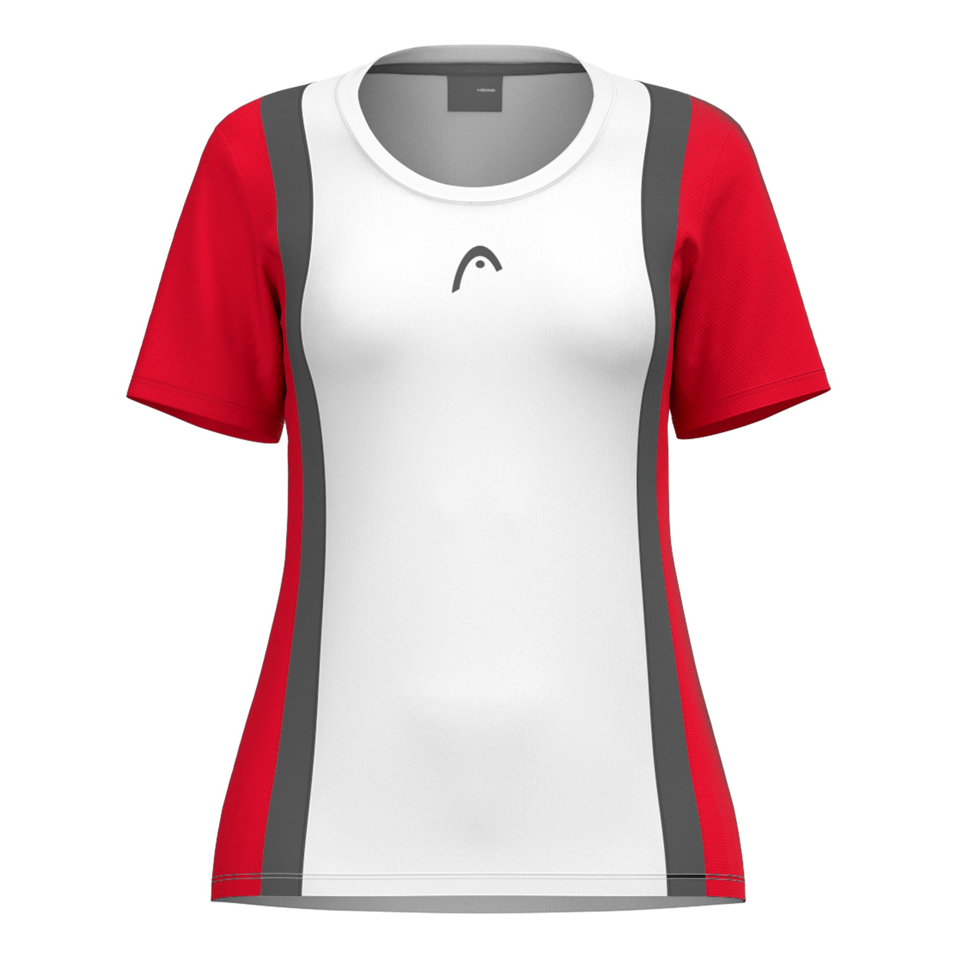 HEAD Club 25 Tech Camiseta De Manga Corta Mujeres-Rojo,Blanco