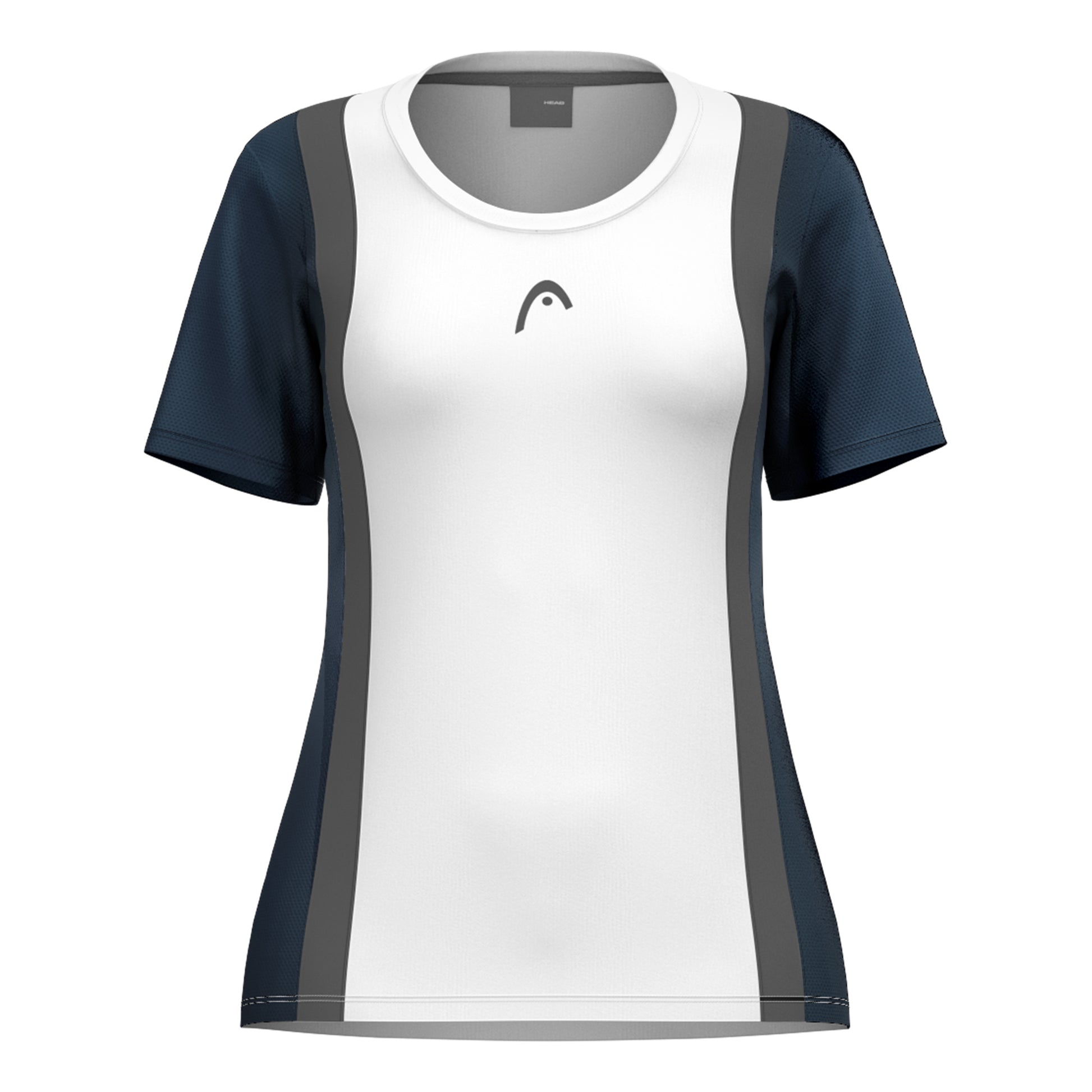 HEAD Club 25 Tech Camiseta De Manga Corta Mujeres-Blanco,Azul Oscuro