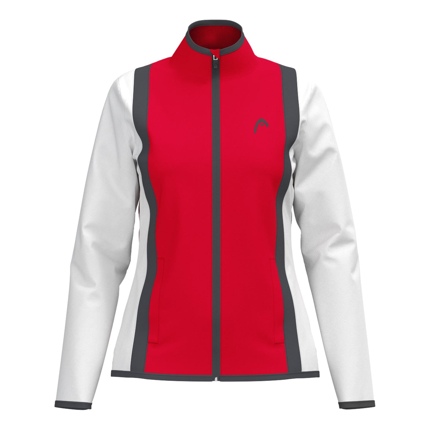 HEAD Club 25 Jacket Women Chaqueta De Entrenamiento Mujeres-Rojo,Blanco