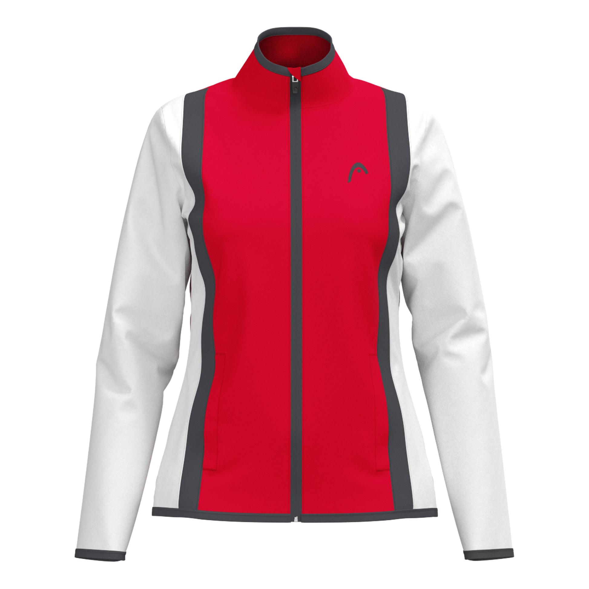 HEAD Club 25 Jacket Women Chaqueta De Entrenamiento Mujeres-Rojo,Blanco