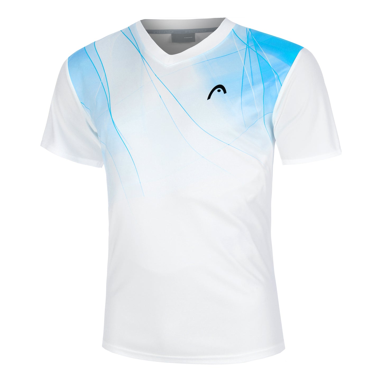 HEAD Topspin Camiseta De Manga Corta Hombres-Blanco,Azul Claro