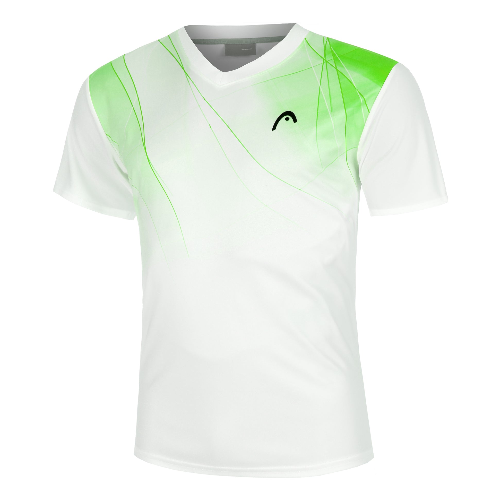 HEAD Topspin Camiseta De Manga Corta Hombres-Blanco,Verde