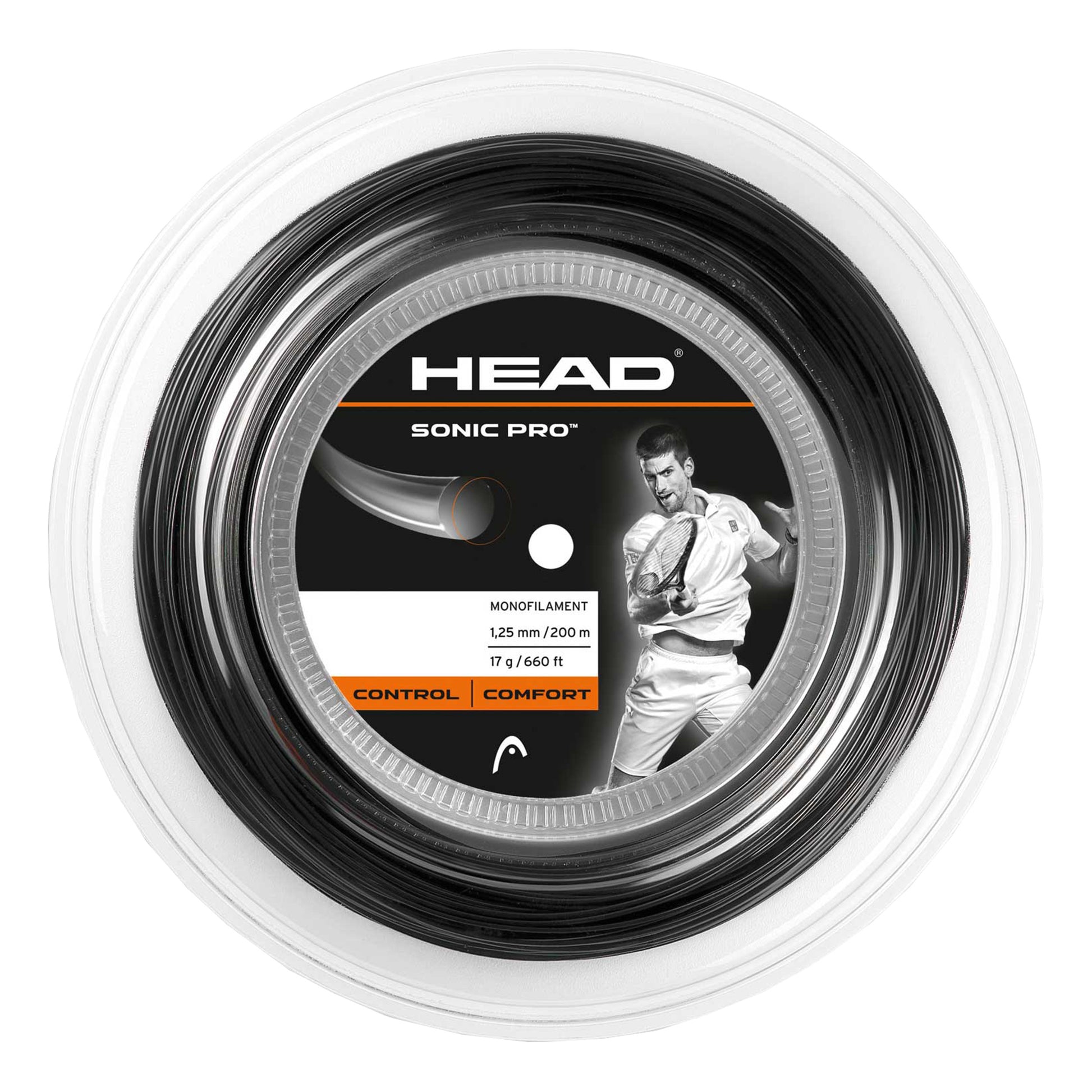 HEAD Sonic Pro Bobinas De Cordaje 200m-Negro