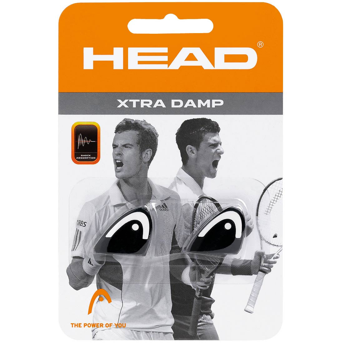 HEAD Xtra Damp Pack Antivibradores Pack De 2-Negro