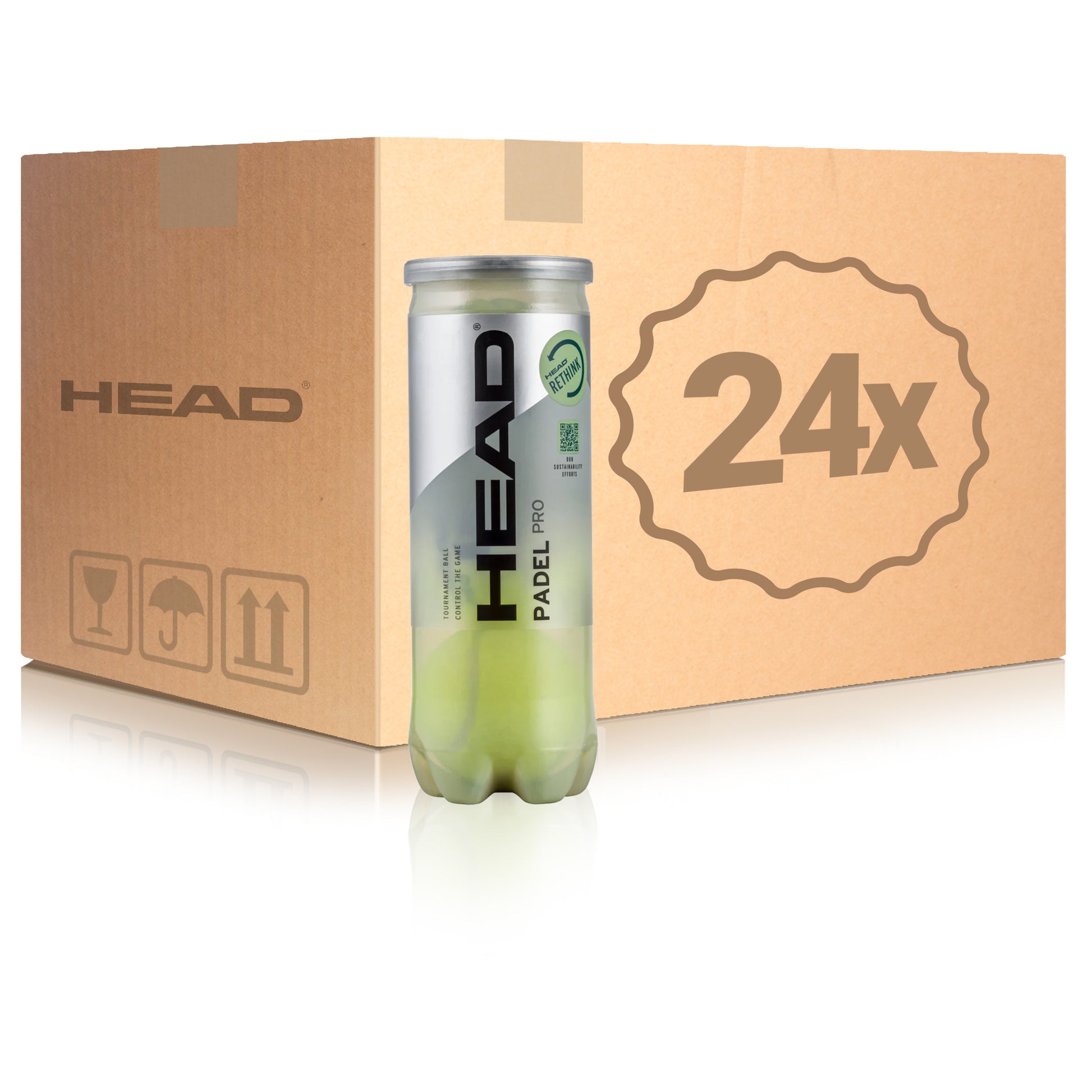 HEAD 24 botes de 3 pelotas Padel Pro En caja