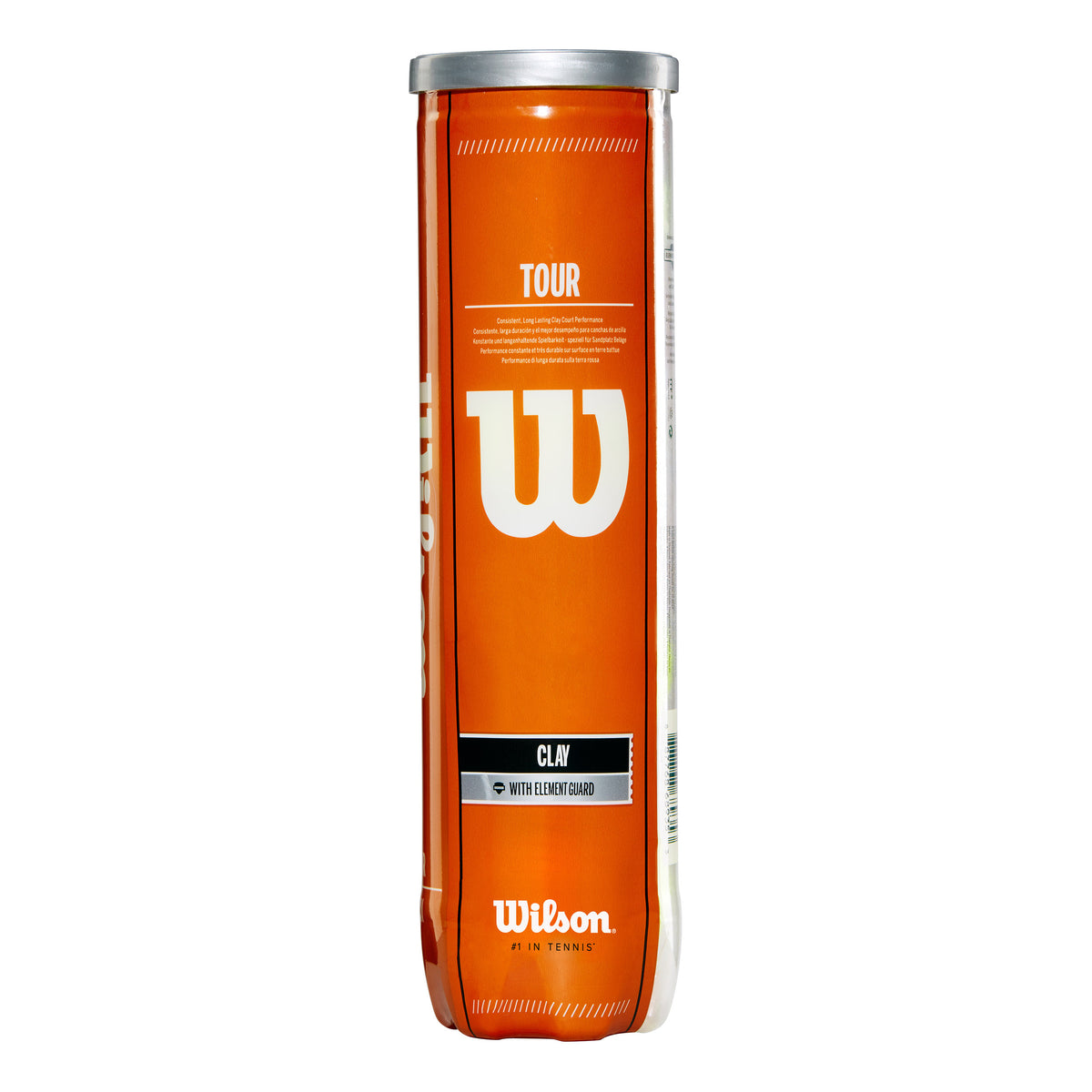 Wilson Tour Clay TBall 4er Bote de 4 pelotas