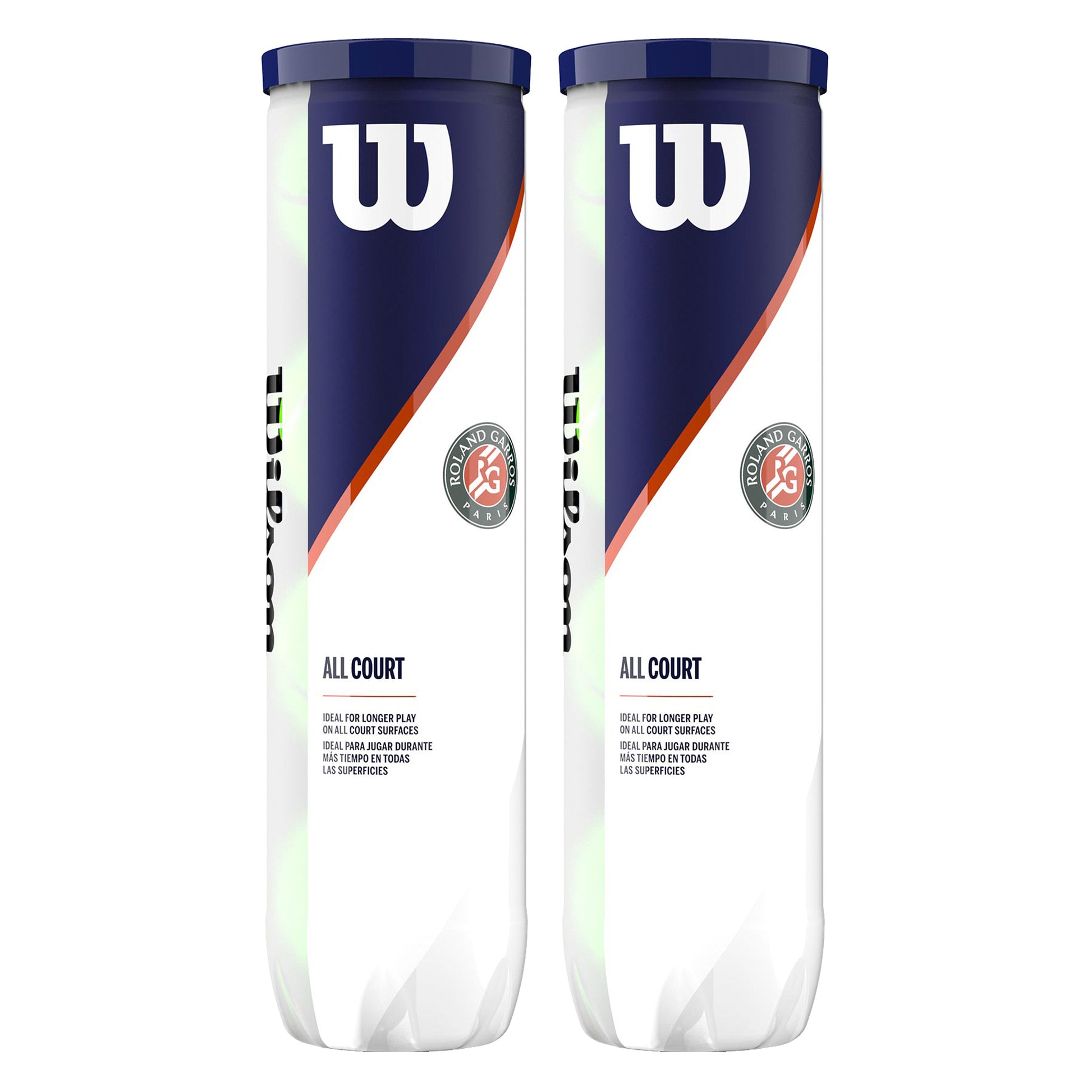 Wilson Roland Garros All Court 2 Botes De 4 Pelotas