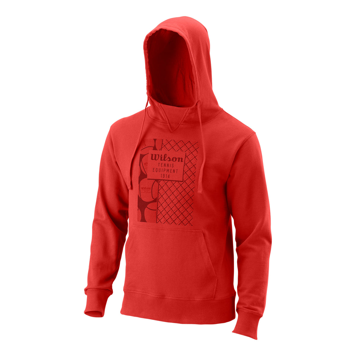 Wilson Equip Eco CTN Sudadera con capucha Hombres - rojo,