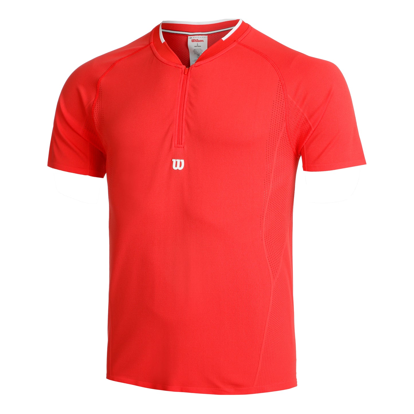 Wilson Players Seamless Zip Henley 2.0 Camiseta de manga corta Hombres - rojo,