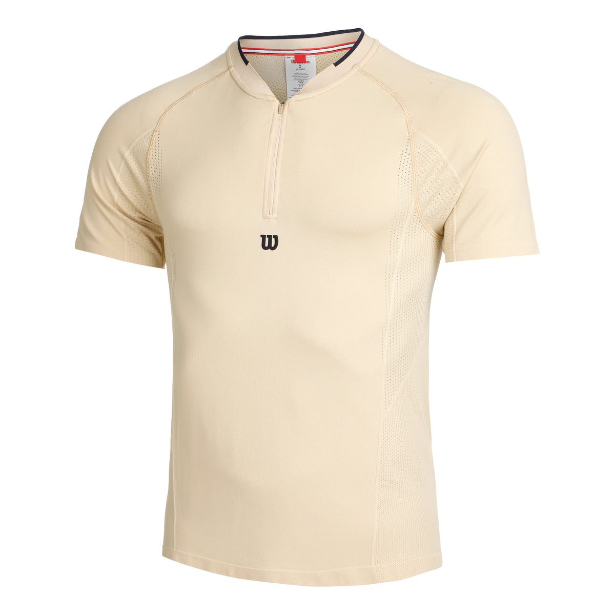 Wilson Players Seamless Zip Henley 2.0 Camiseta de manga corta Hombres - marrón,