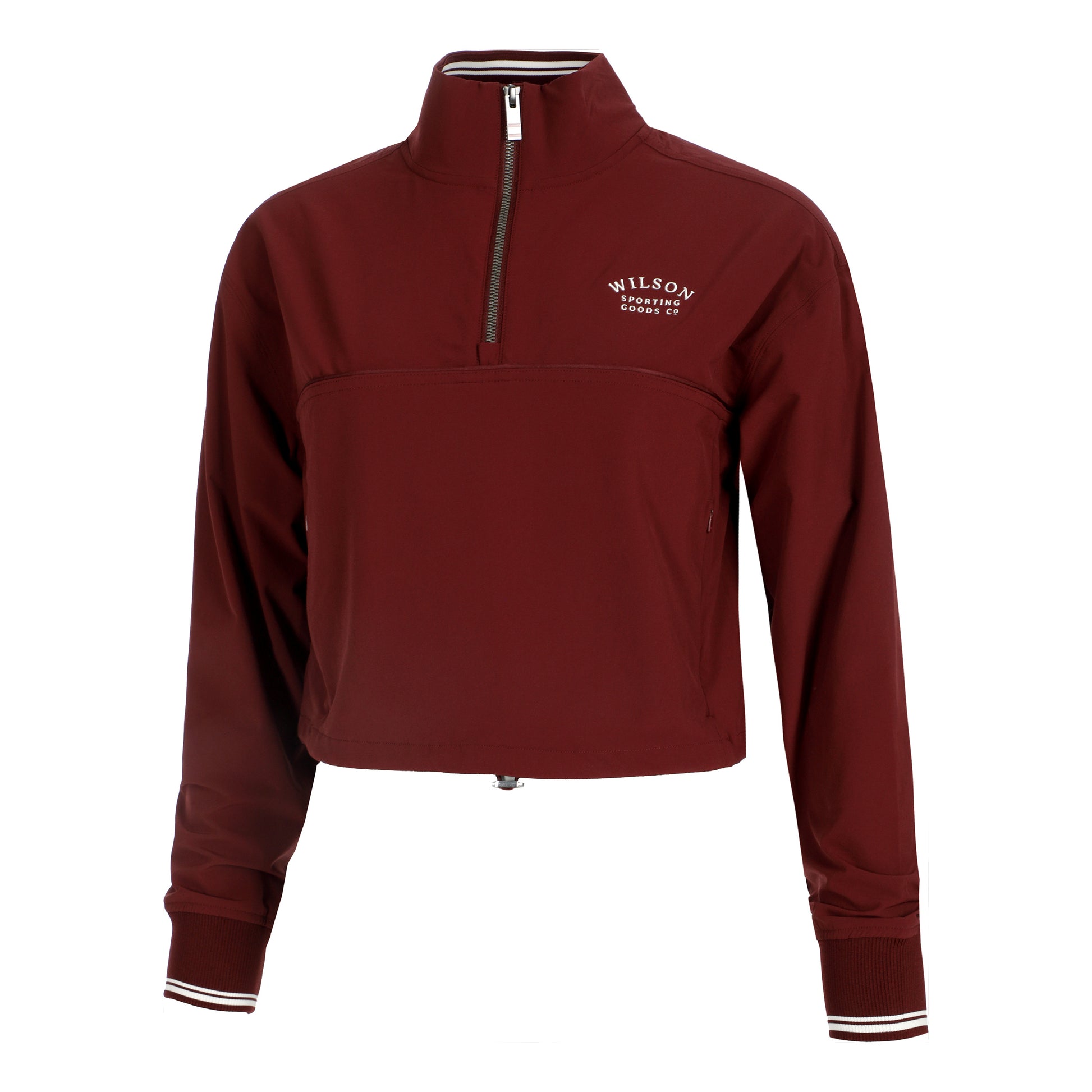 Wilson Davenport Woven Popover Chaqueta de entrenamiento Mujeres-berry