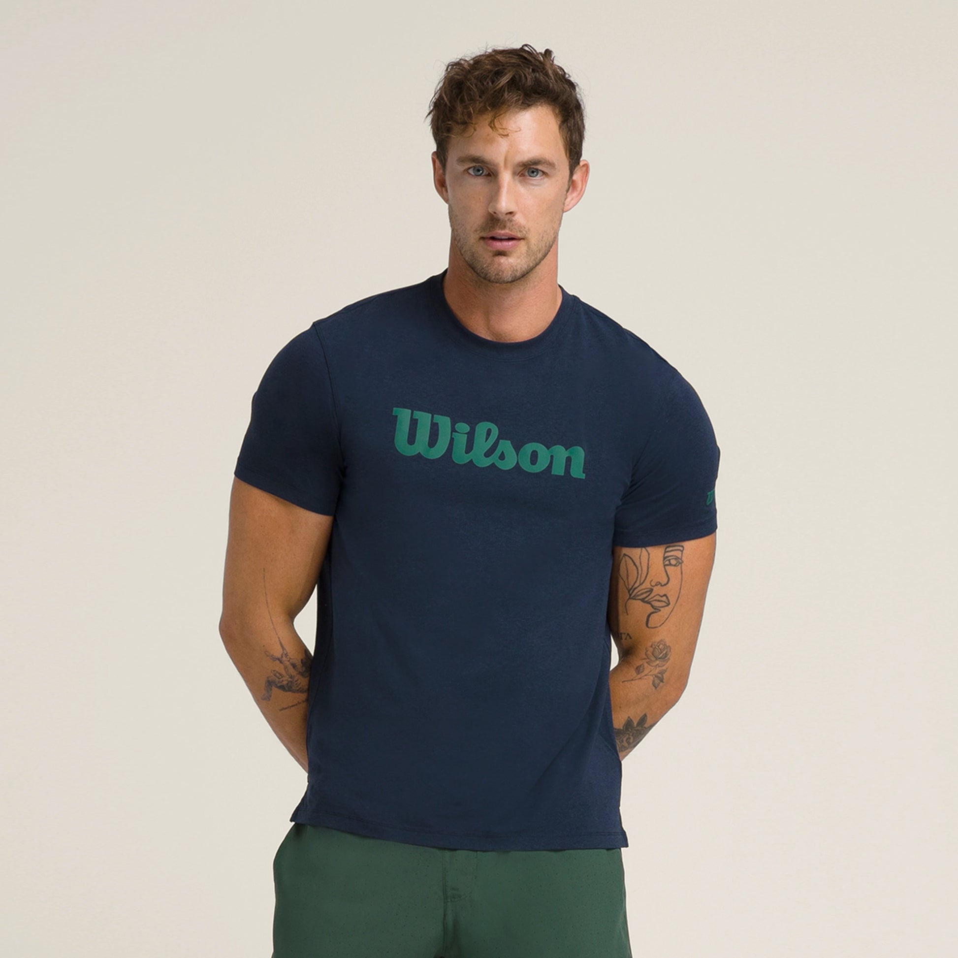 Wilson Easy Street Camiseta De Manga Corta Hombres-Azul Oscuro