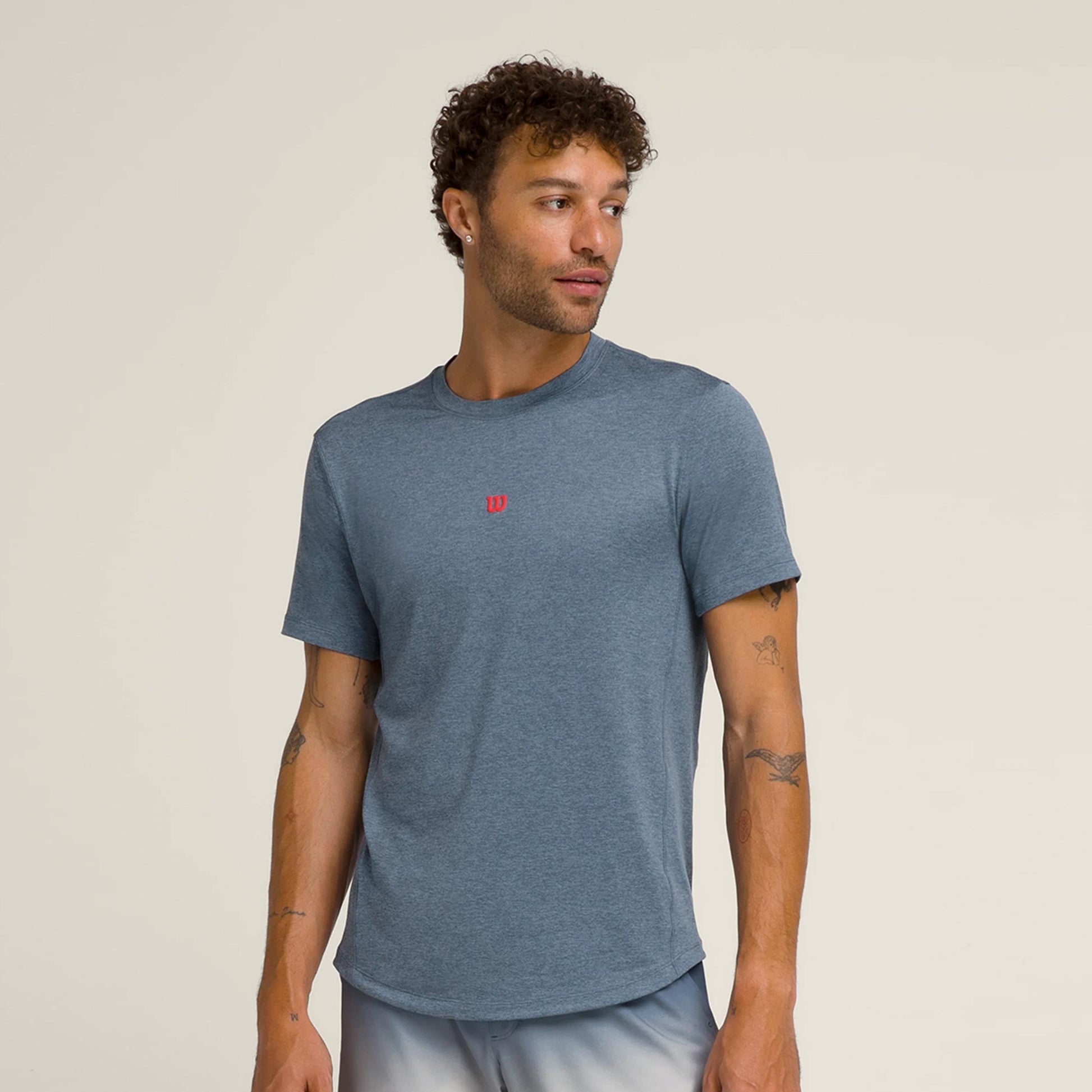 Wilson Everyday Performance Camiseta De Manga Corta Hombres-Azul