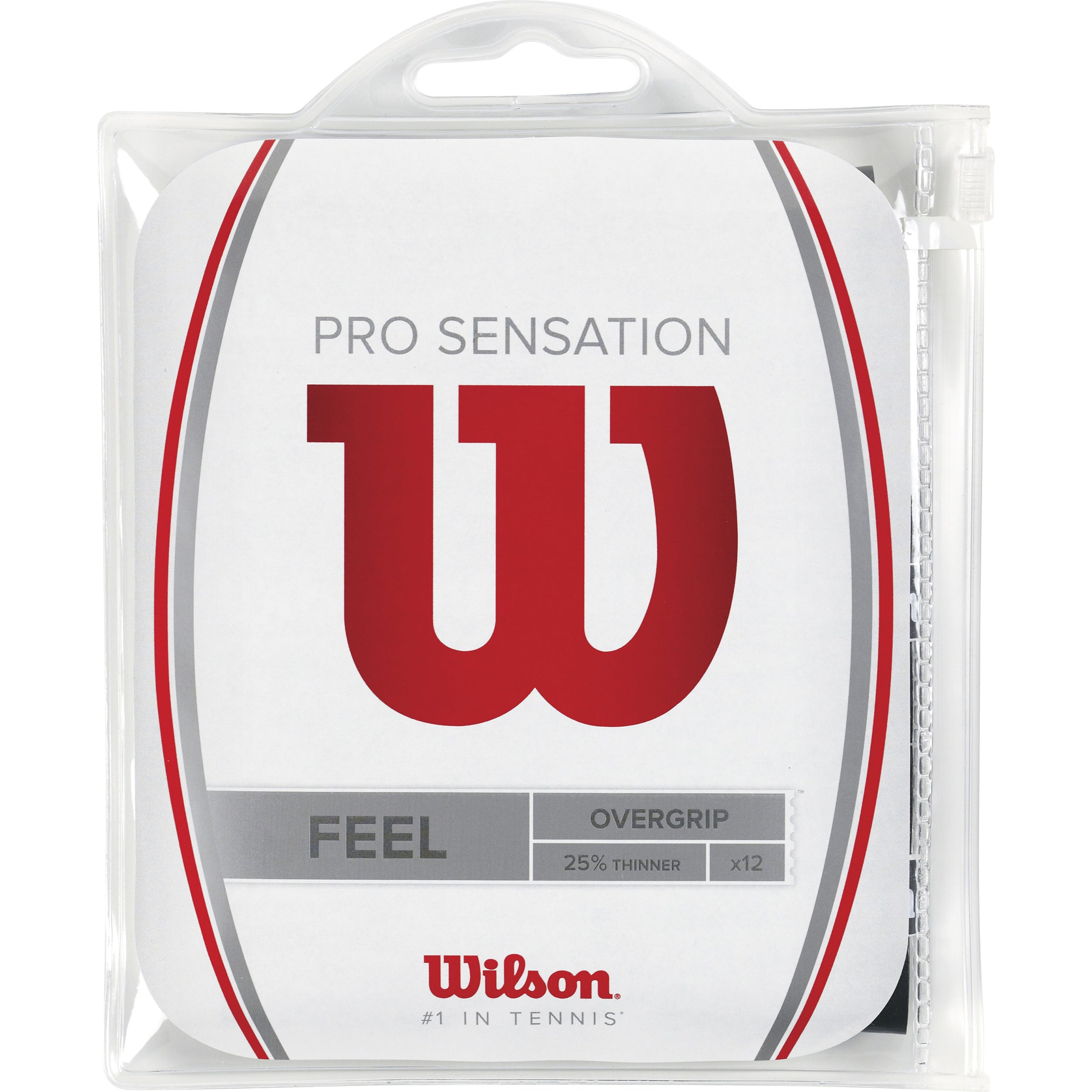 Wilson Pro Overgrip Sensation Pack de 12 - negro
