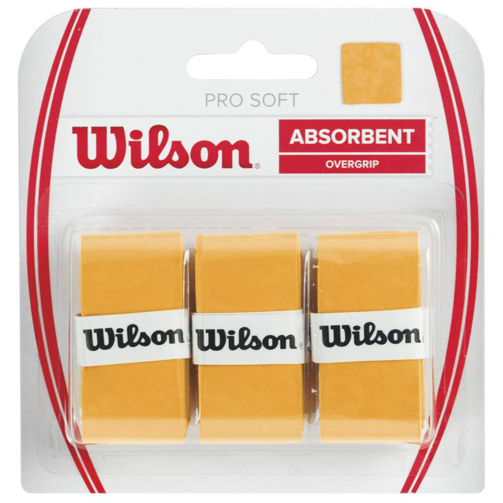 Wilson Soft Overgrip Pack De 3-Dorado
