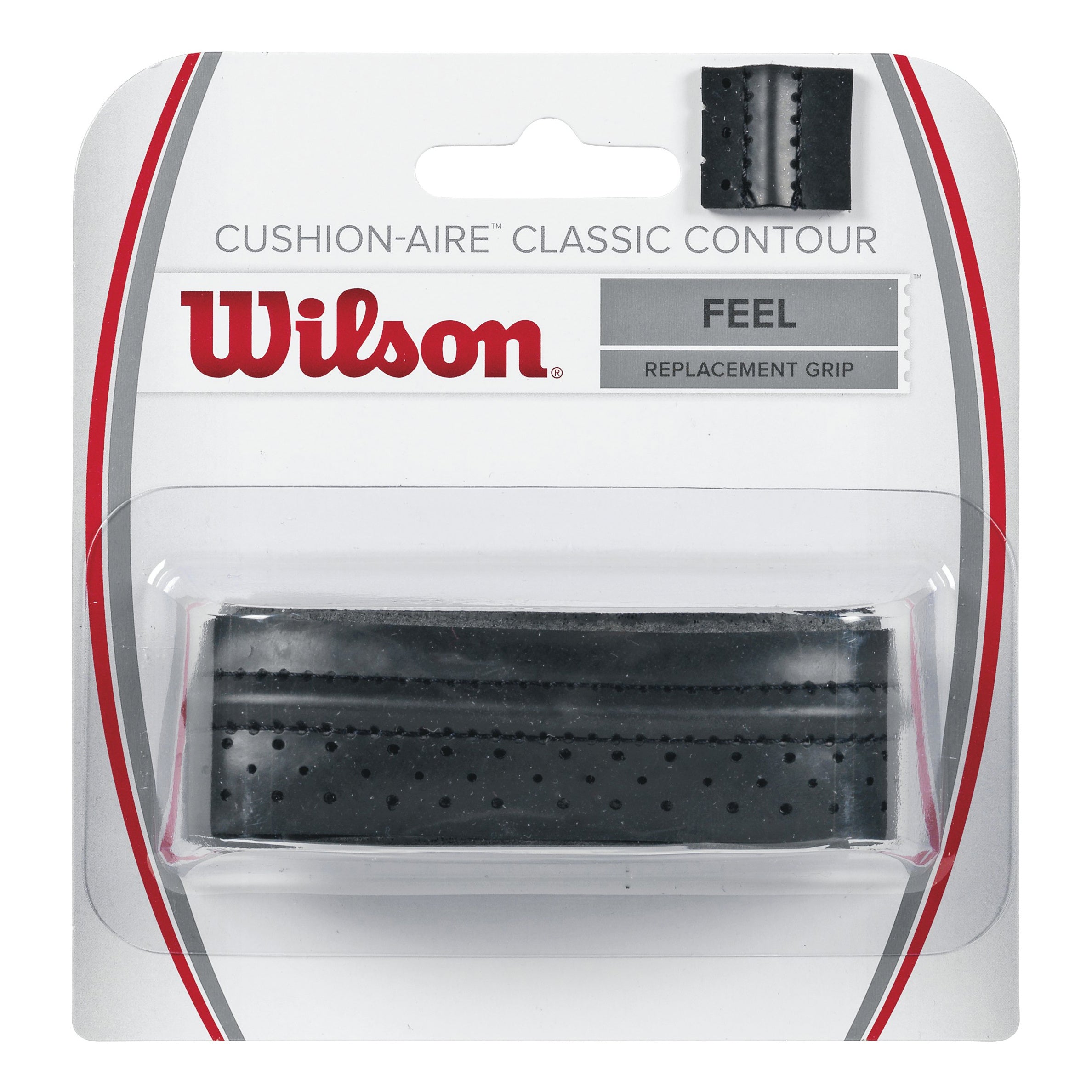 Wilson Tour Cushion-Aire Classic Contour Pack De 1-Negro