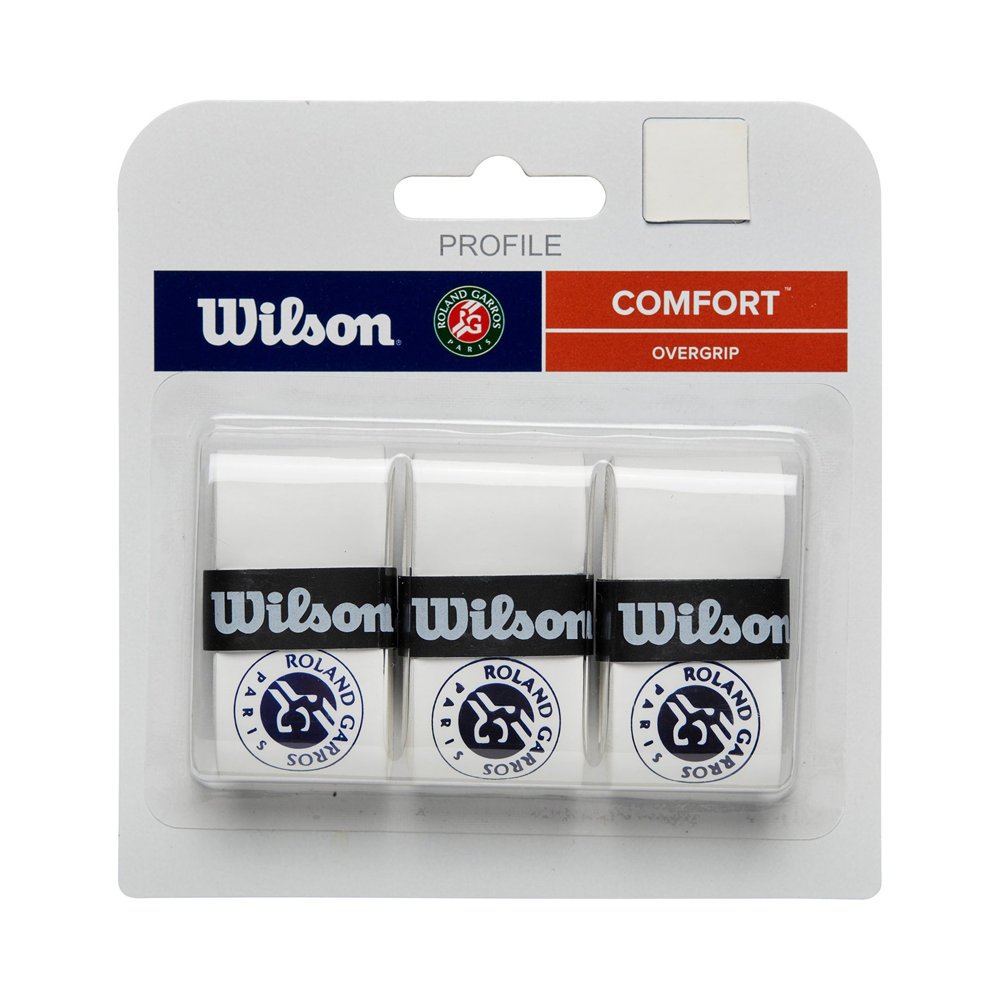 Wilson Pro Overgrip Roland Garros Pack De 3-Blanco,Azul