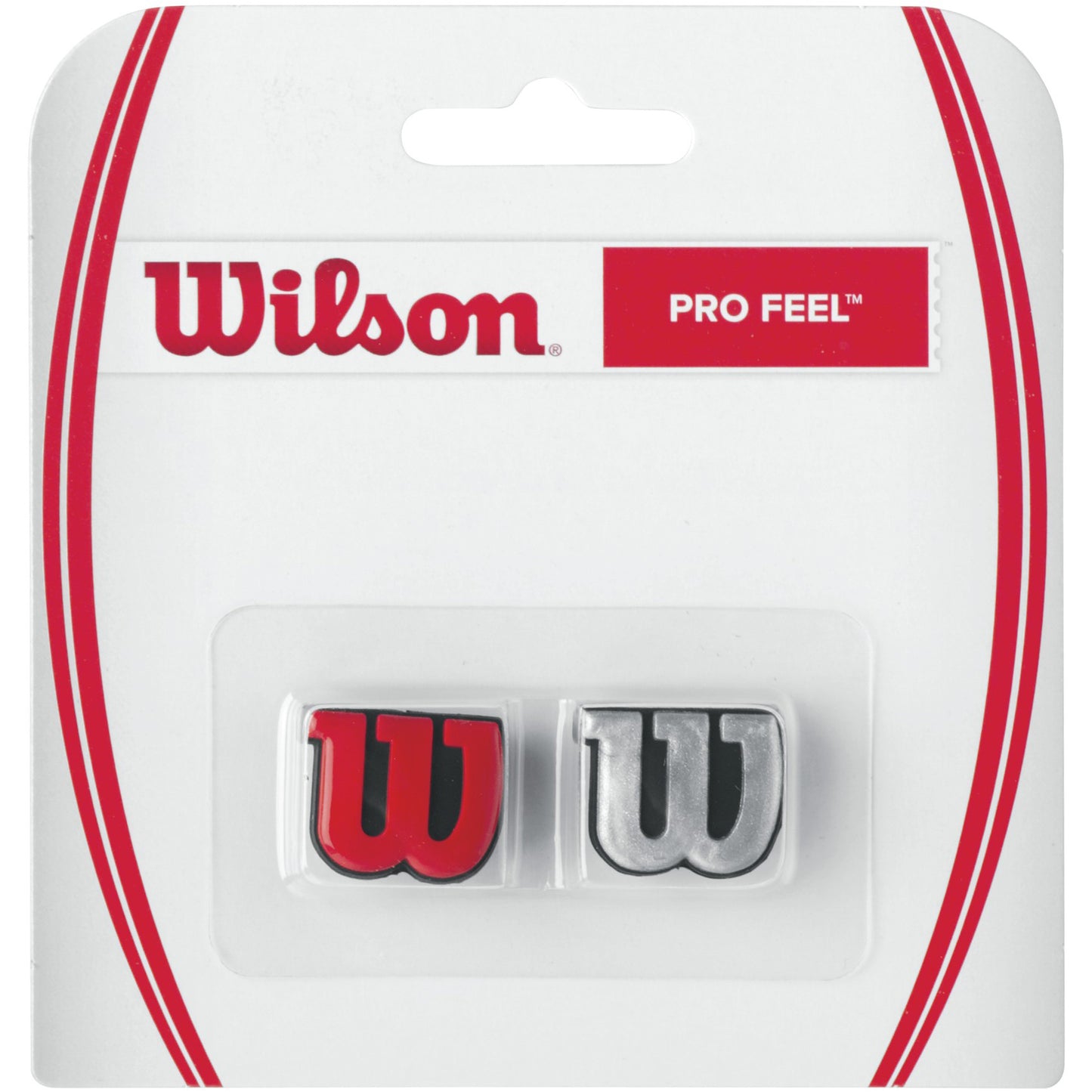 Wilson Pro Feel Antivibradores Pack De 2-Plateado,Rojo