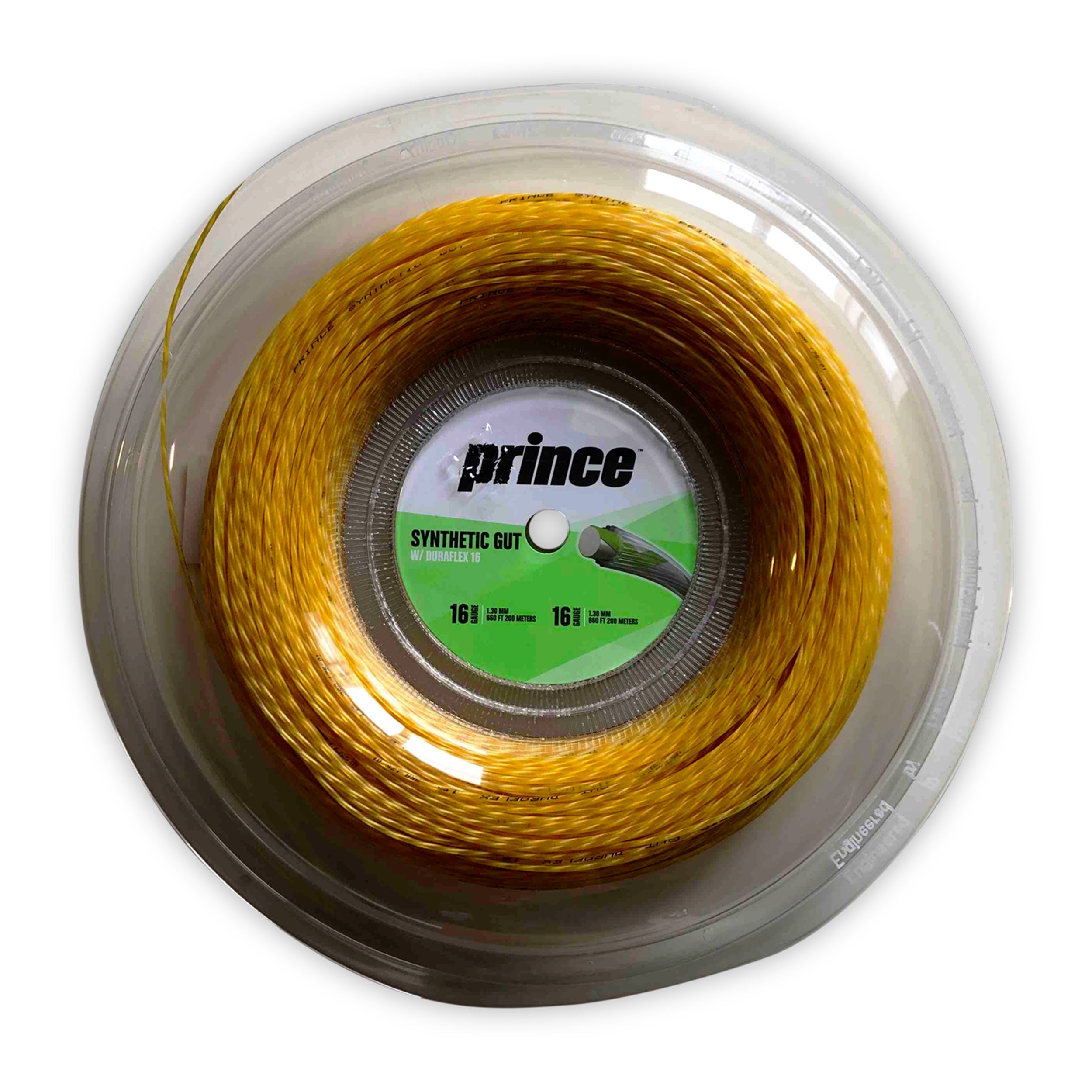 Prince Synthetic Gut Duraflex Bobinas De Cordaje 200m-Dorado