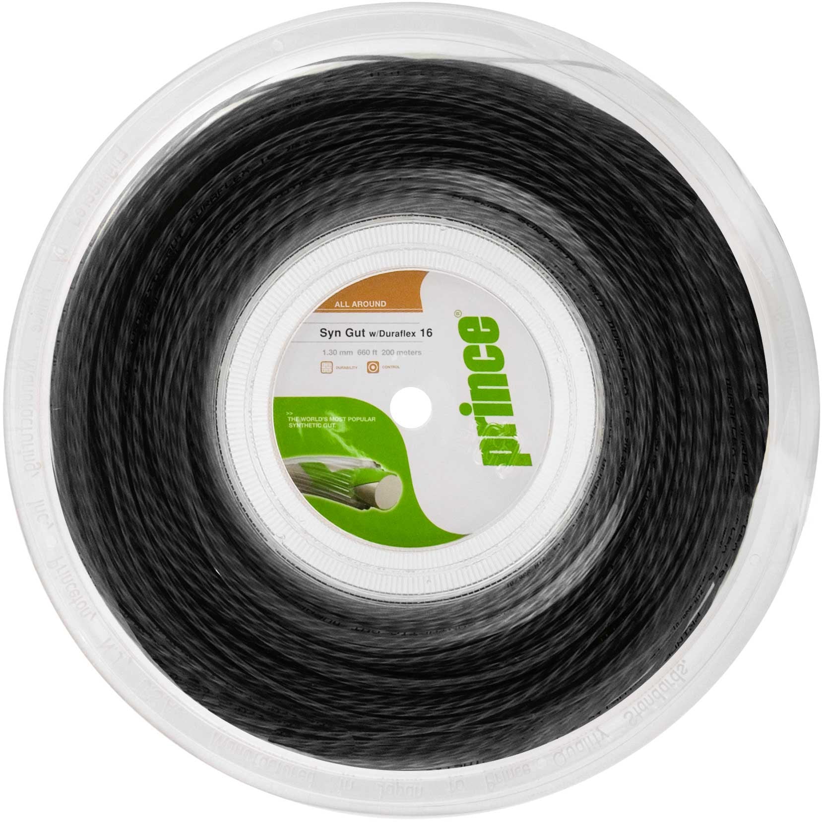 Prince Synthetic Gut Duraflex  Bobinas de cordaje 200m - negro