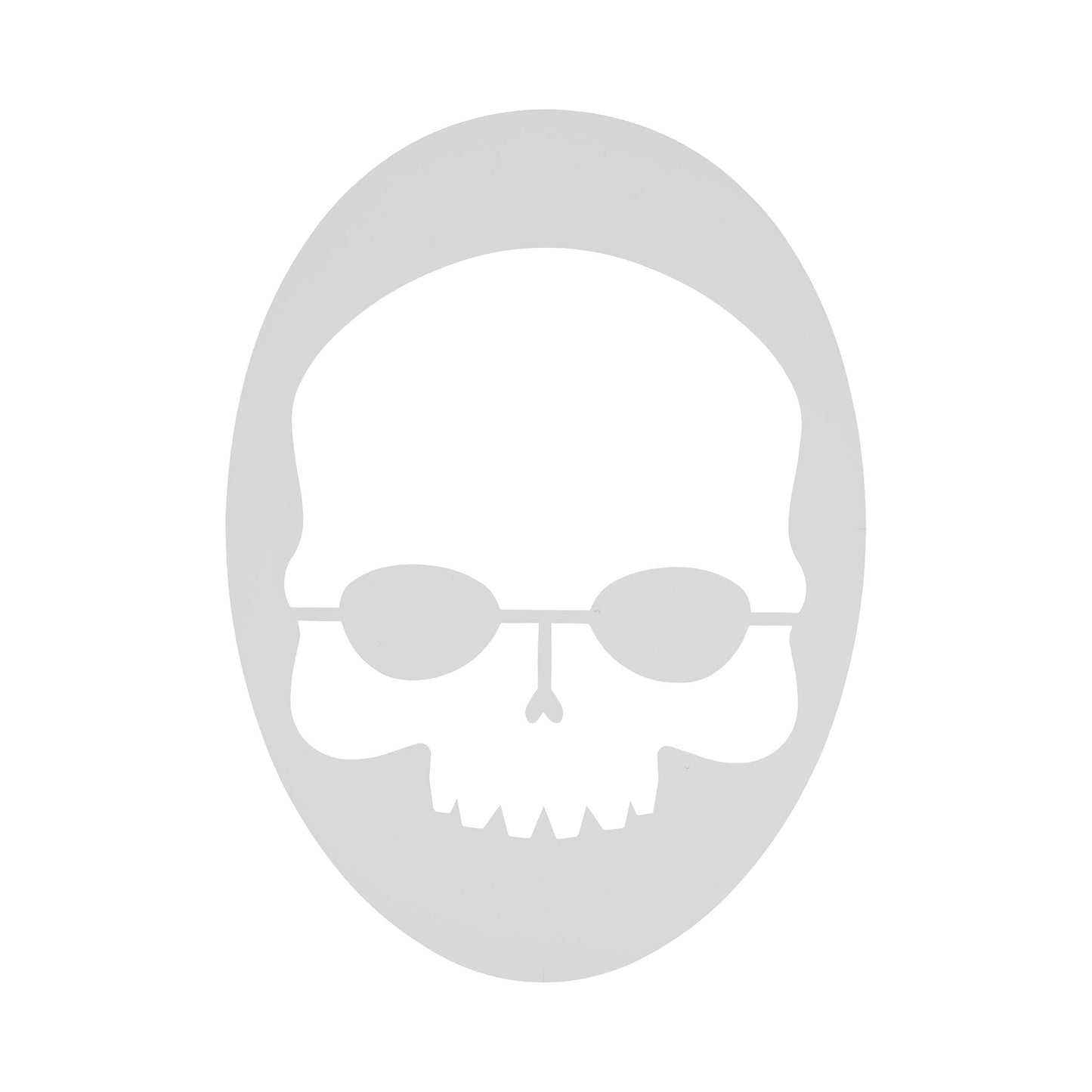Prince Skull Stencil Plantilla De Logotipo-Blanco