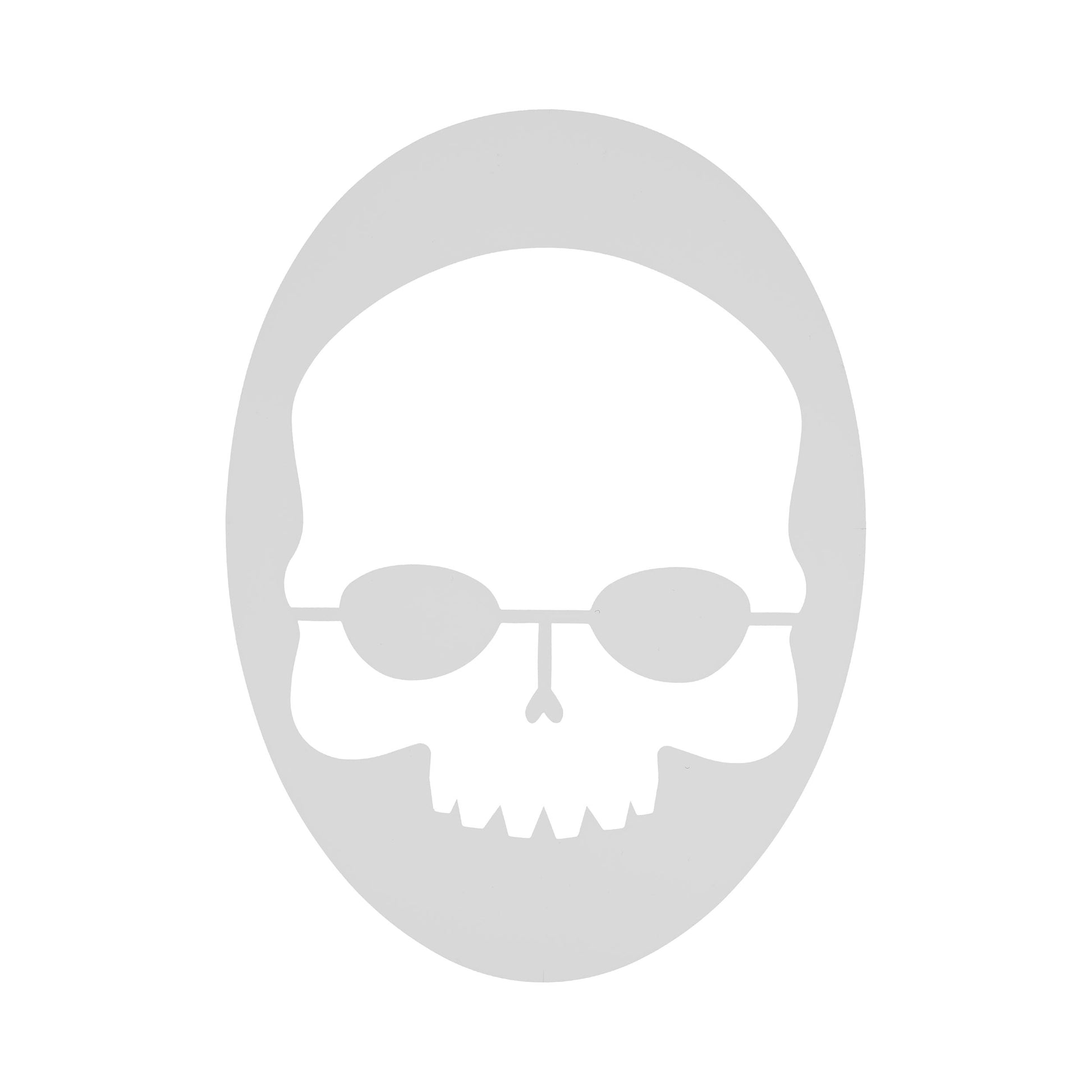 Prince Skull Stencil Plantilla De Logotipo-Blanco