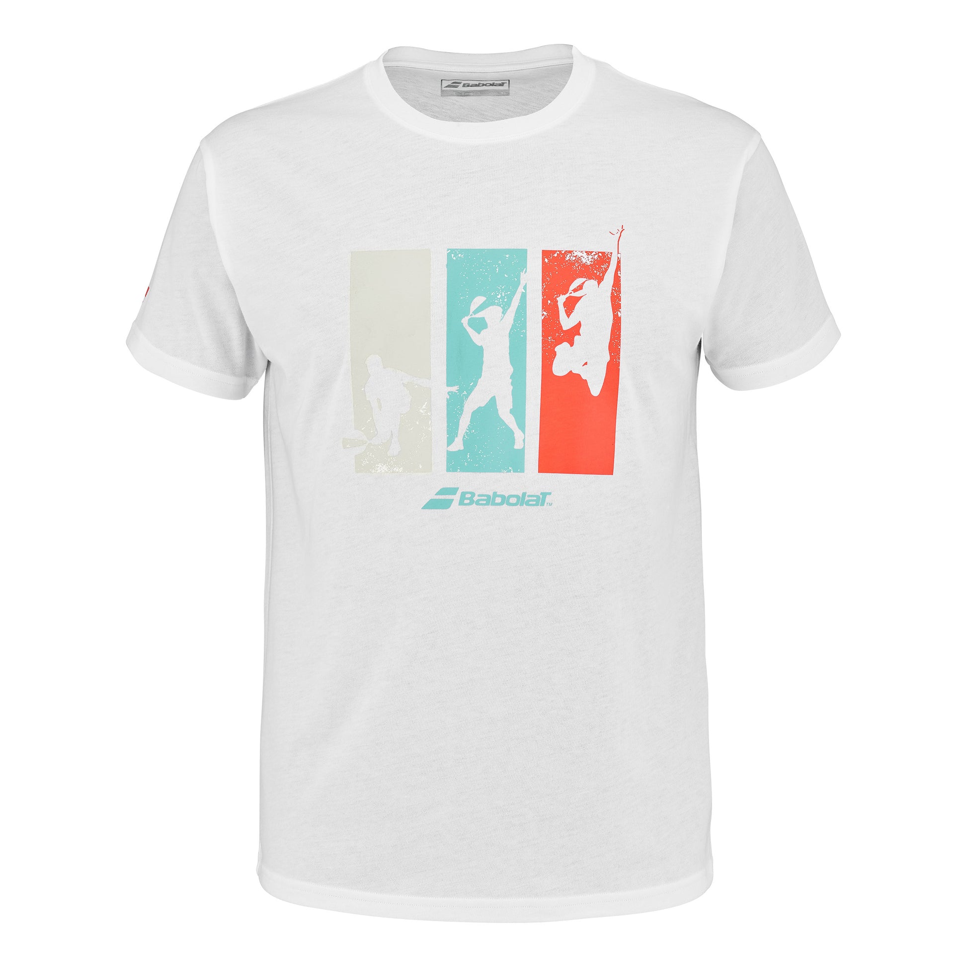 Babolat Cotton Camiseta de manga corta Hombres - blanco, multicolor