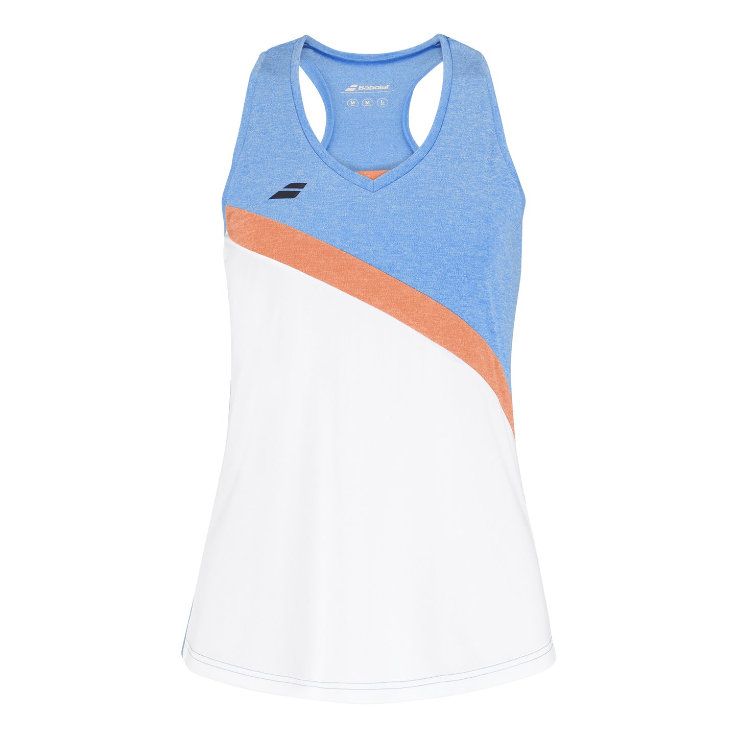 Babolat Play Camiseta De Tirantes Mujeres-Blanco,Azul Claro