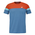 Crew Neck Camiseta de manga corta Hombres - azul oscuro, naranja