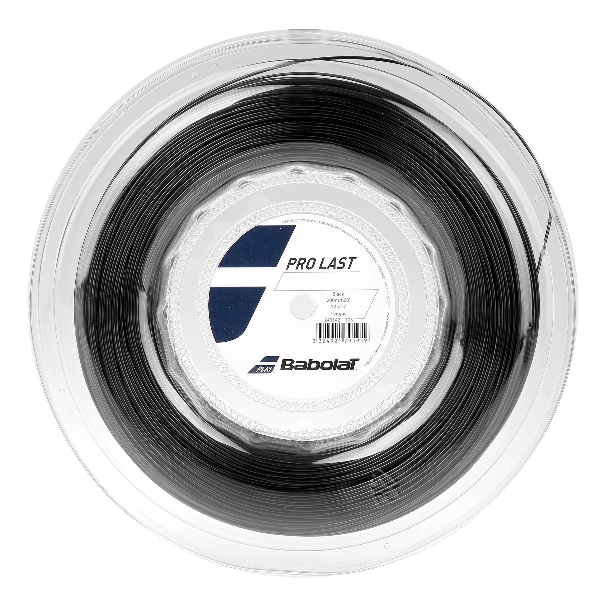 Babolat Pro Last Bobinas De Cordaje 200m-Negro