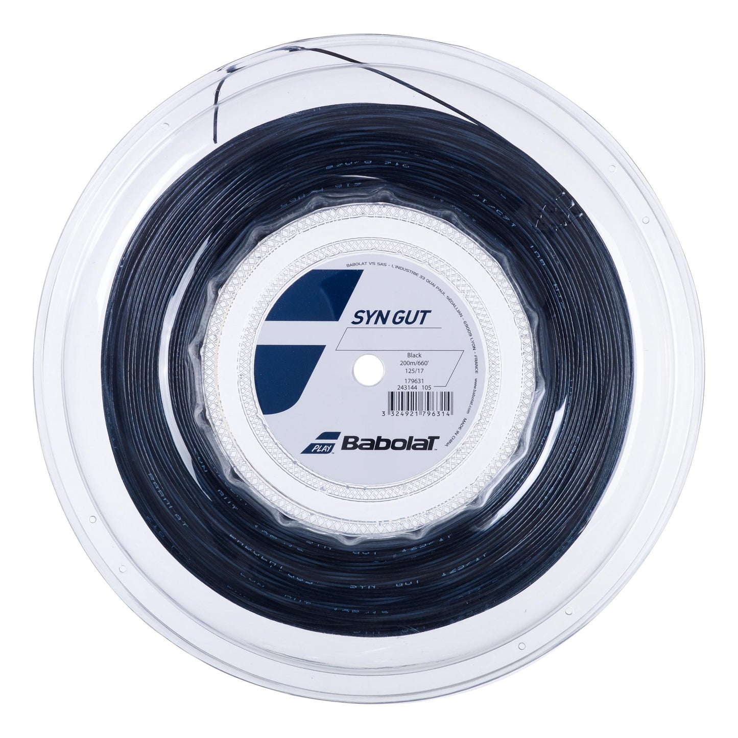 Babolat Synthetic Gut Bobinas De Cordaje 200m-Negro
