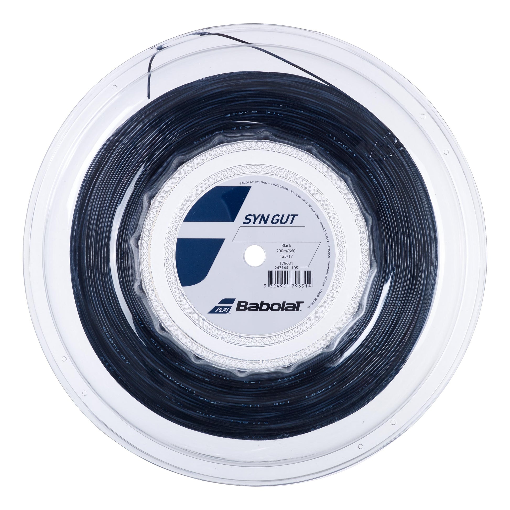Babolat Synthetic Gut Bobinas De Cordaje 200m-Negro
