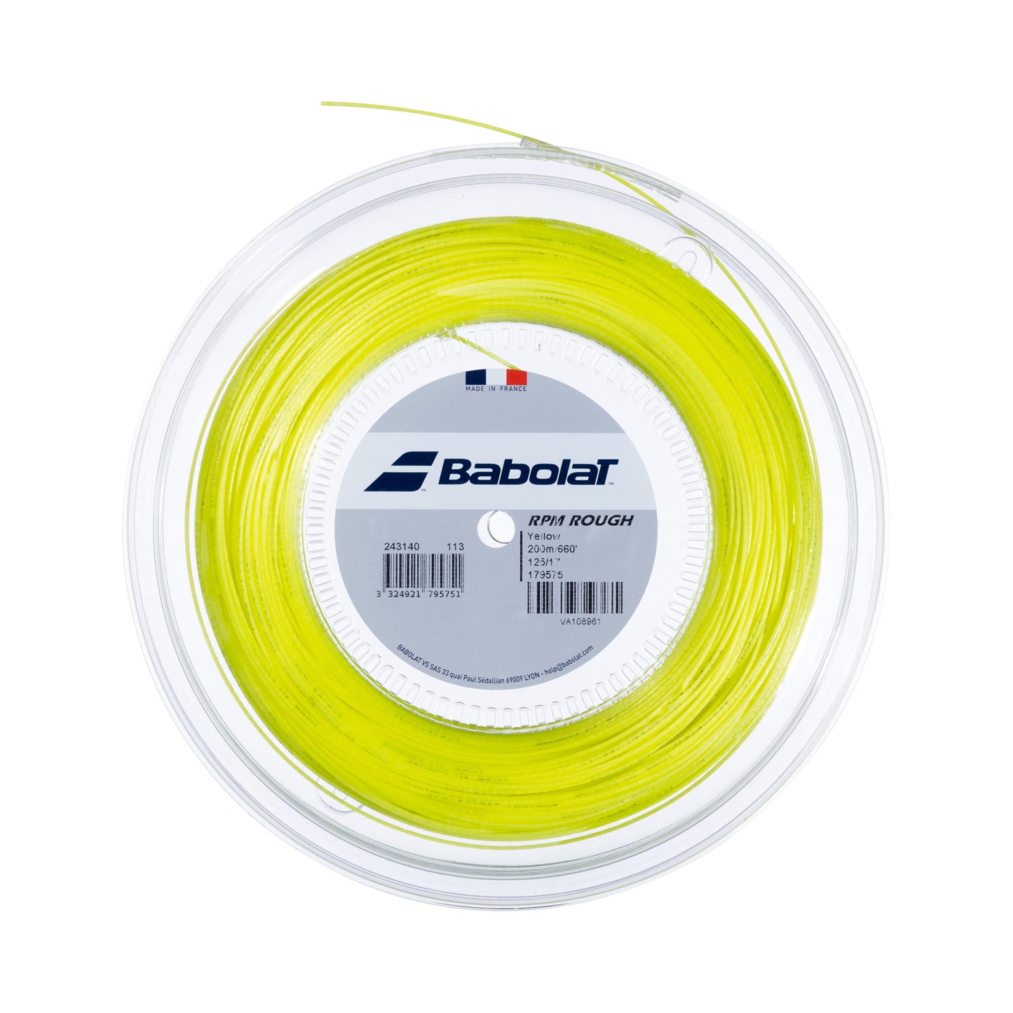 Babolat RPM Rough Bobinas De Cordaje 200m-Amarillo
