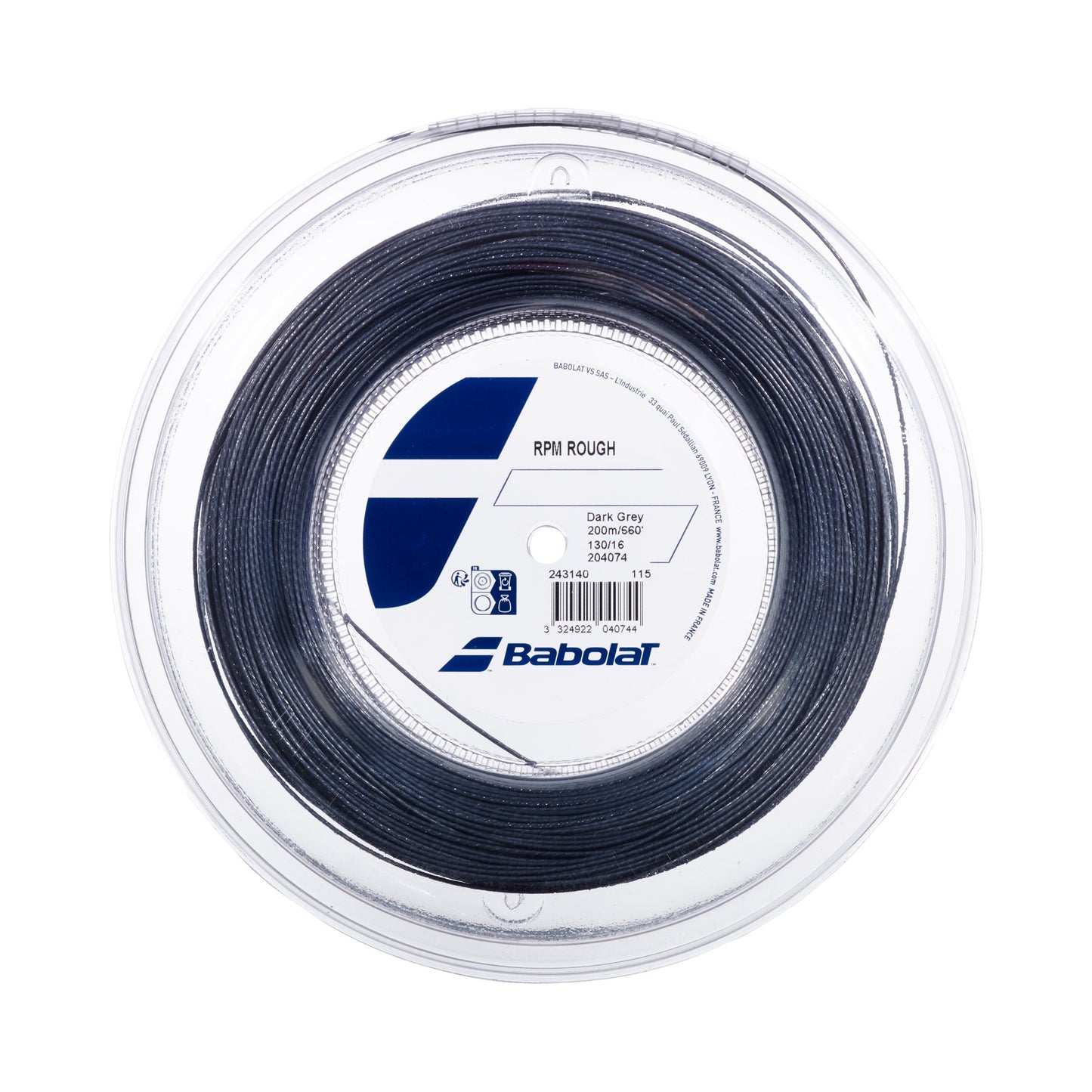 Babolat RPM Rough Bobinas De Cordaje 200m-Gris