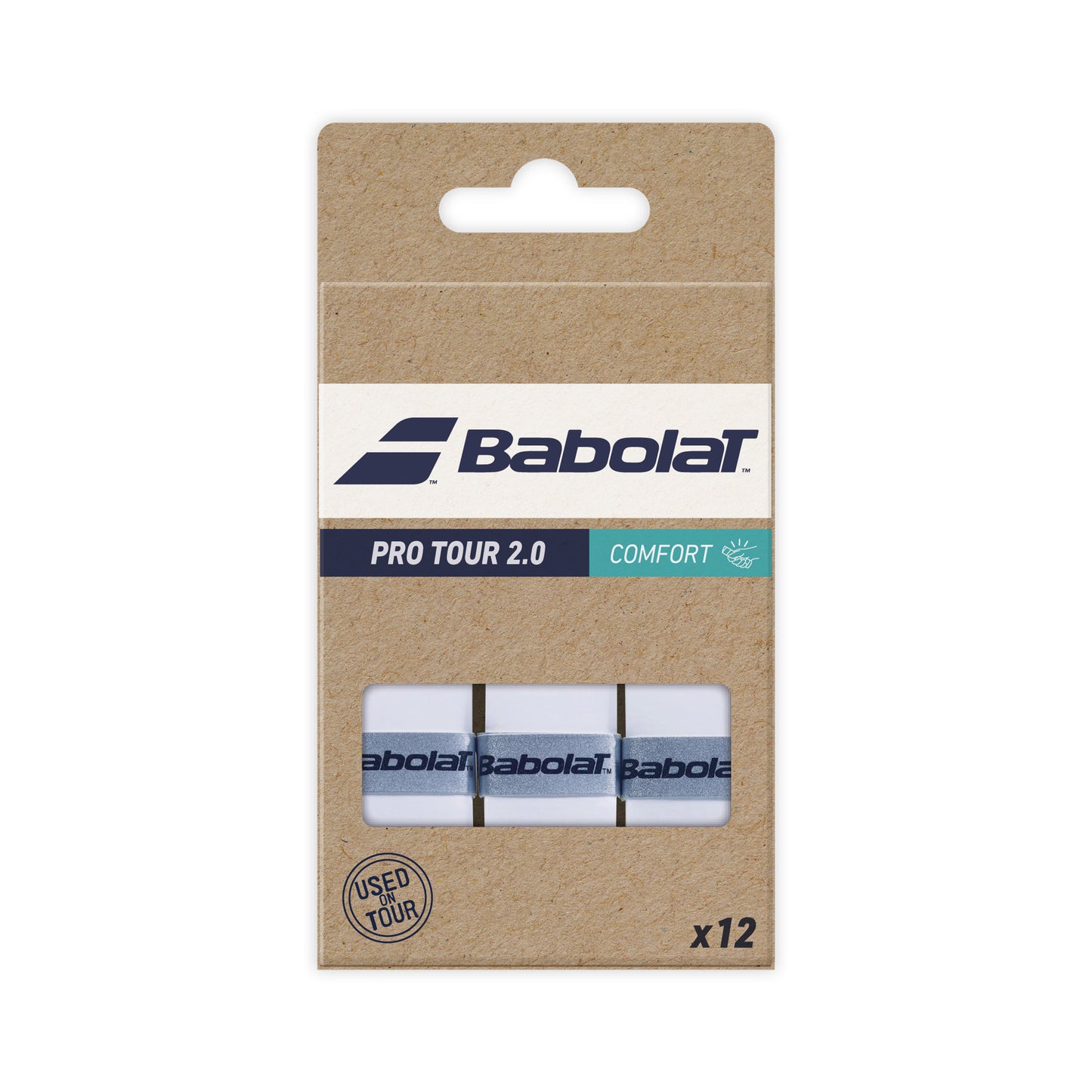 Babolat Pro Tour 2.0 Pack De 12-Blanco