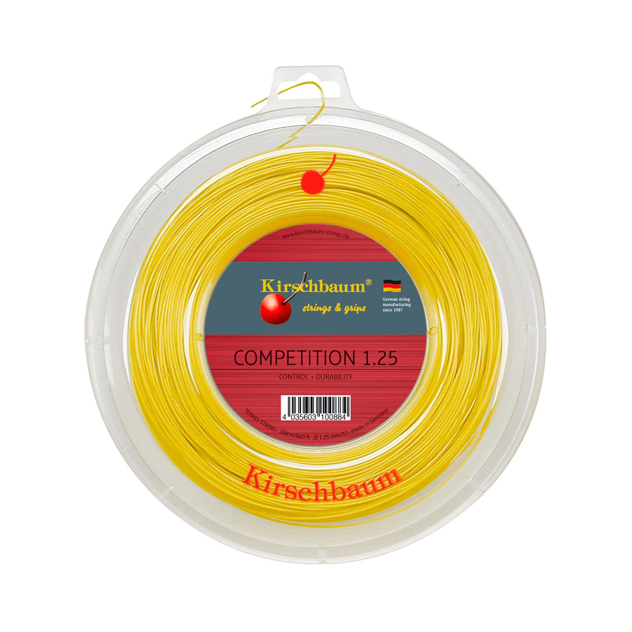 Kirschbaum Competition Bobinas De Cordaje 200m-Amarillo