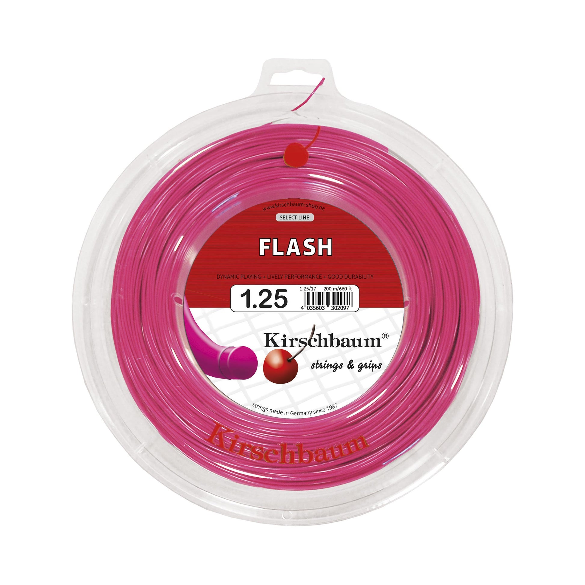 Kirschbaum Flash Bobinas De Cordaje 200m-Rosa