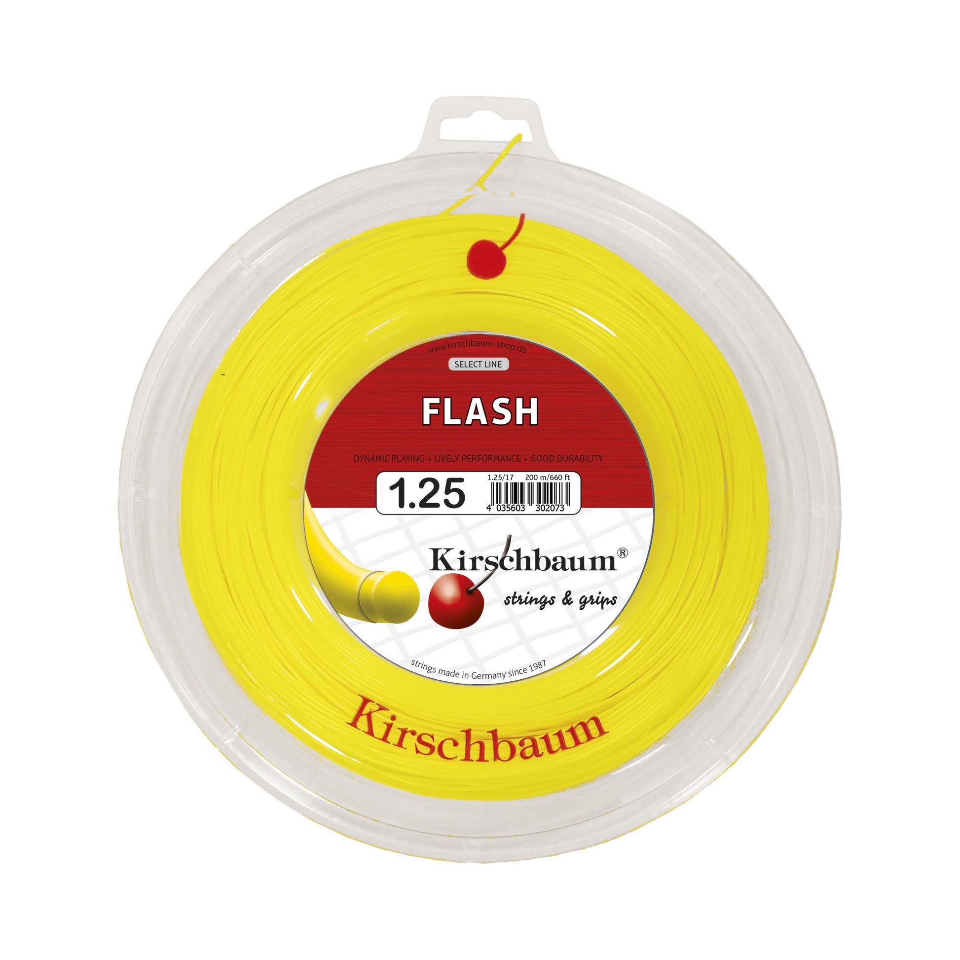 Kirschbaum Flash Bobinas De Cordaje 200m-Amarillo