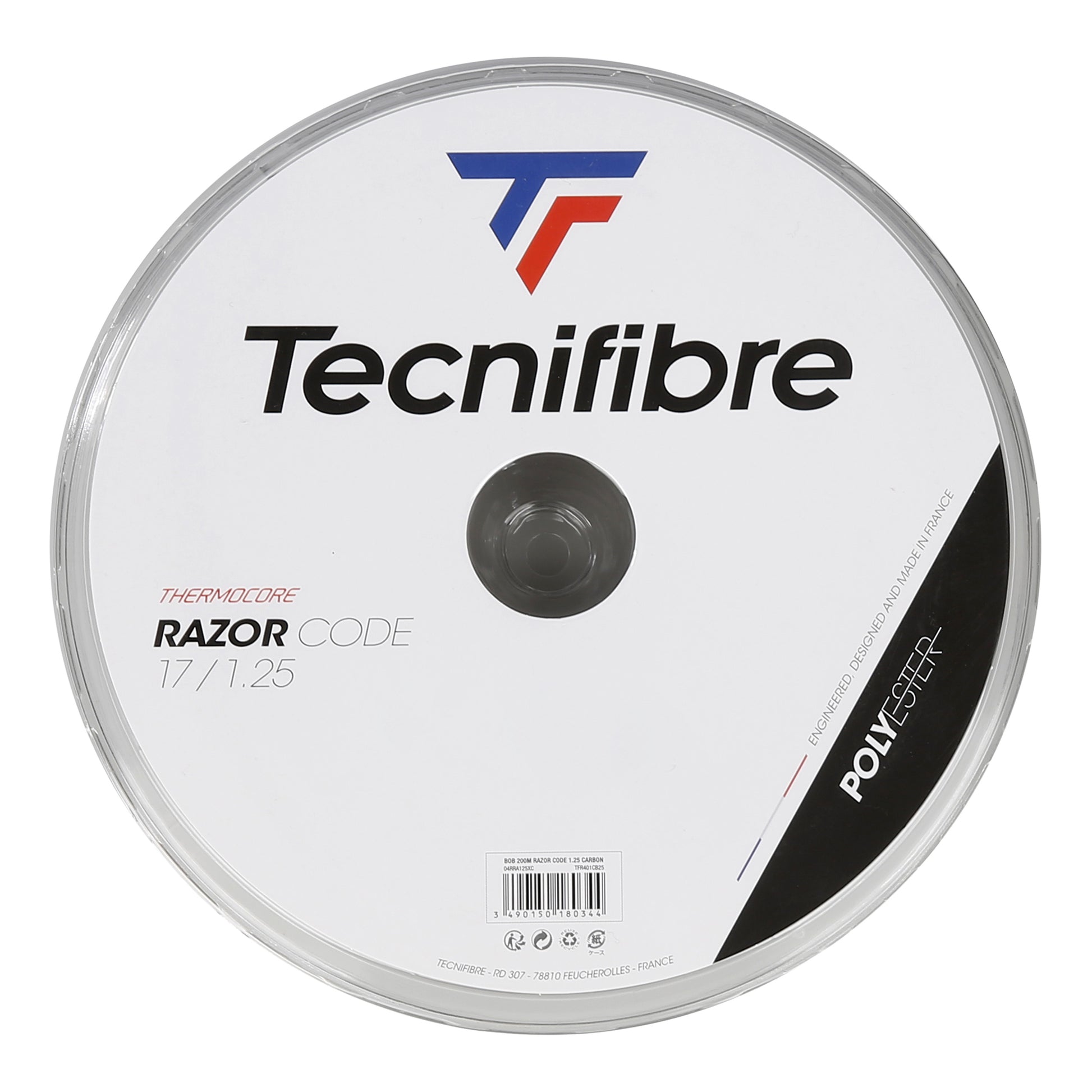 Tecnifibre Razor Code 200m Bobinas De Cordaje-Gris
