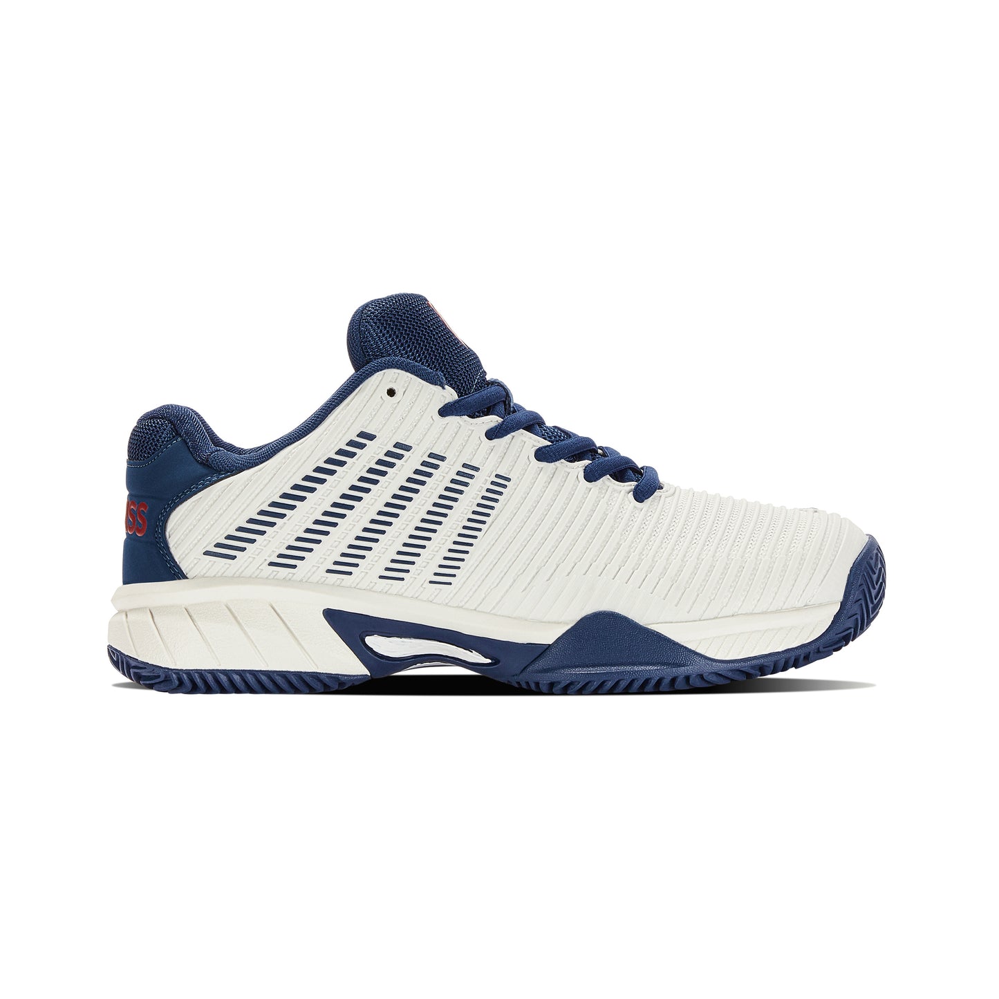 K-Swiss Hypercourt Express 2 Zapatilla Tierra Batida Niños-Blanco,Azul Oscuro