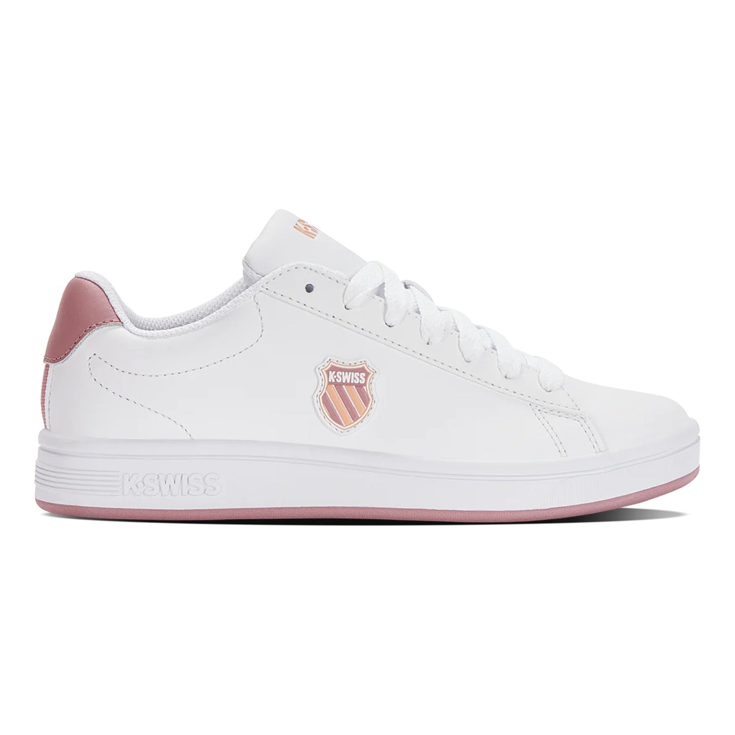 K-Swiss Court Shield Zapatilla de ocio Mujeres - blanco, rosa viejo