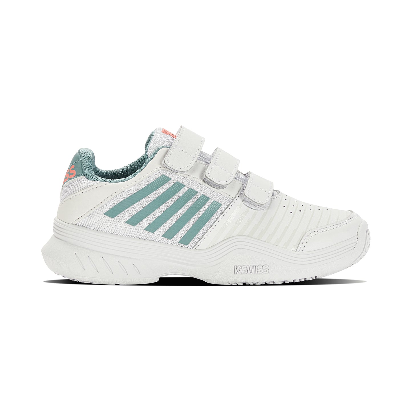 K-Swiss Court Express Strap Omni Zapatilla todas las superficies Niños-blanco,turquesa