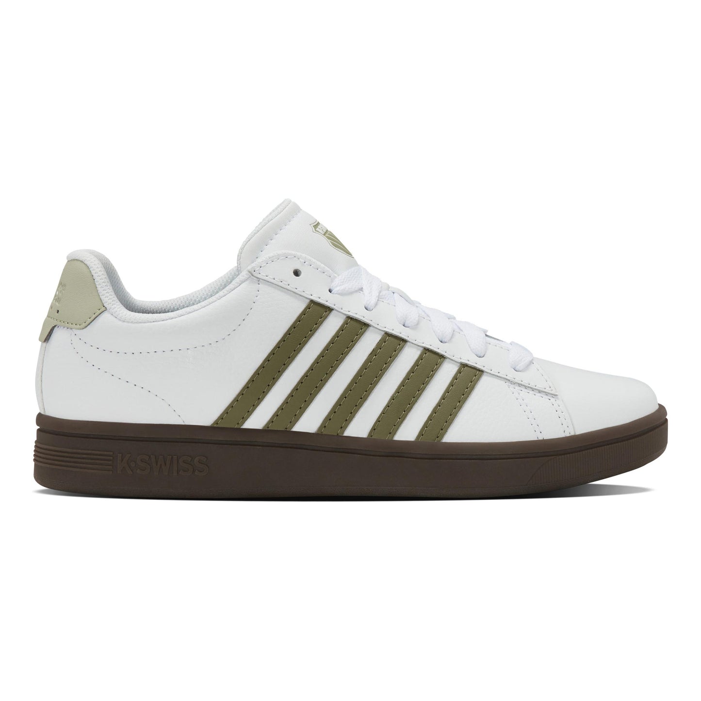 K-Swiss Court Tiebreak II Zapatilla De Ocio Hombres-Blanco,Oliva