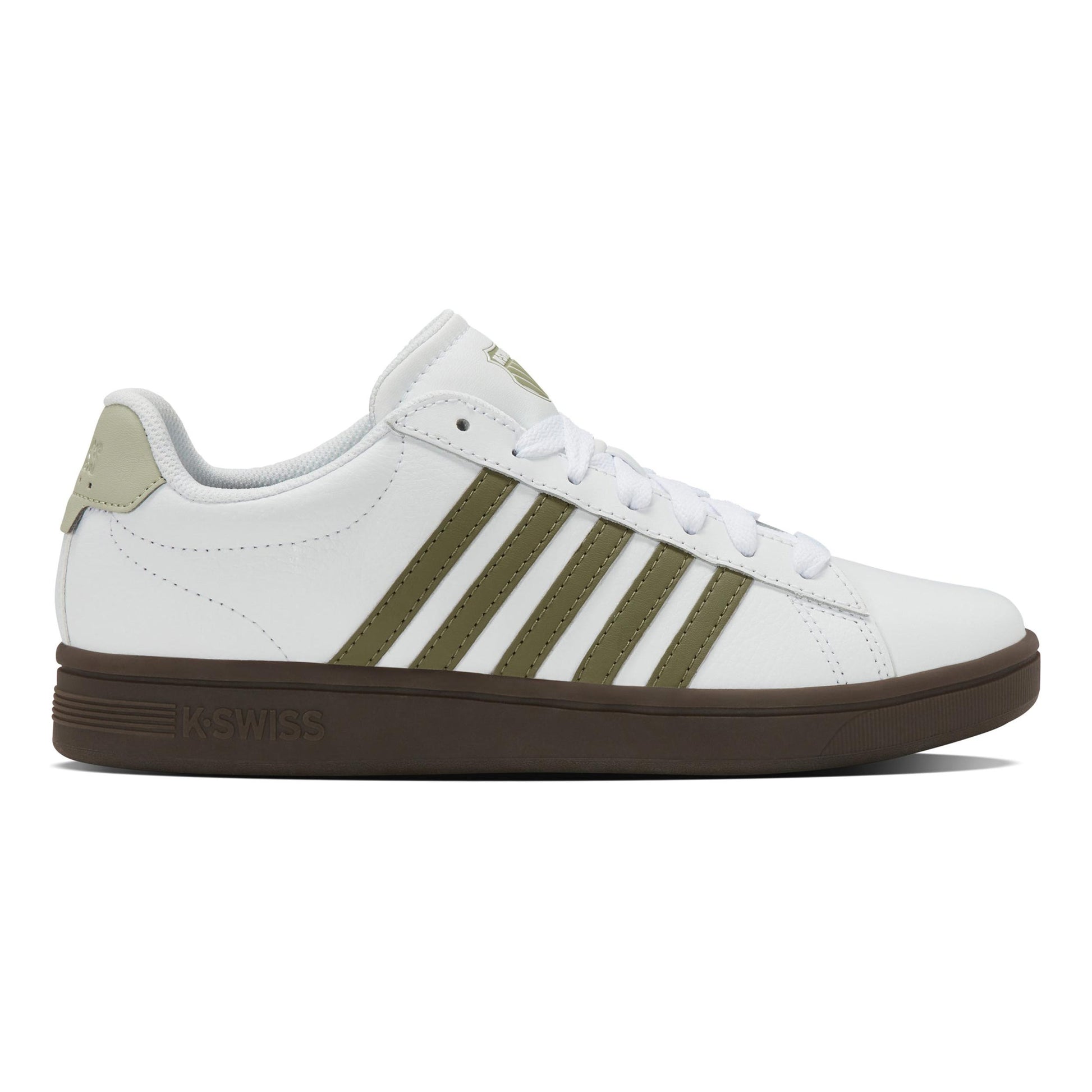 K-Swiss Court Tiebreak II Zapatilla De Ocio Hombres-Blanco,Oliva