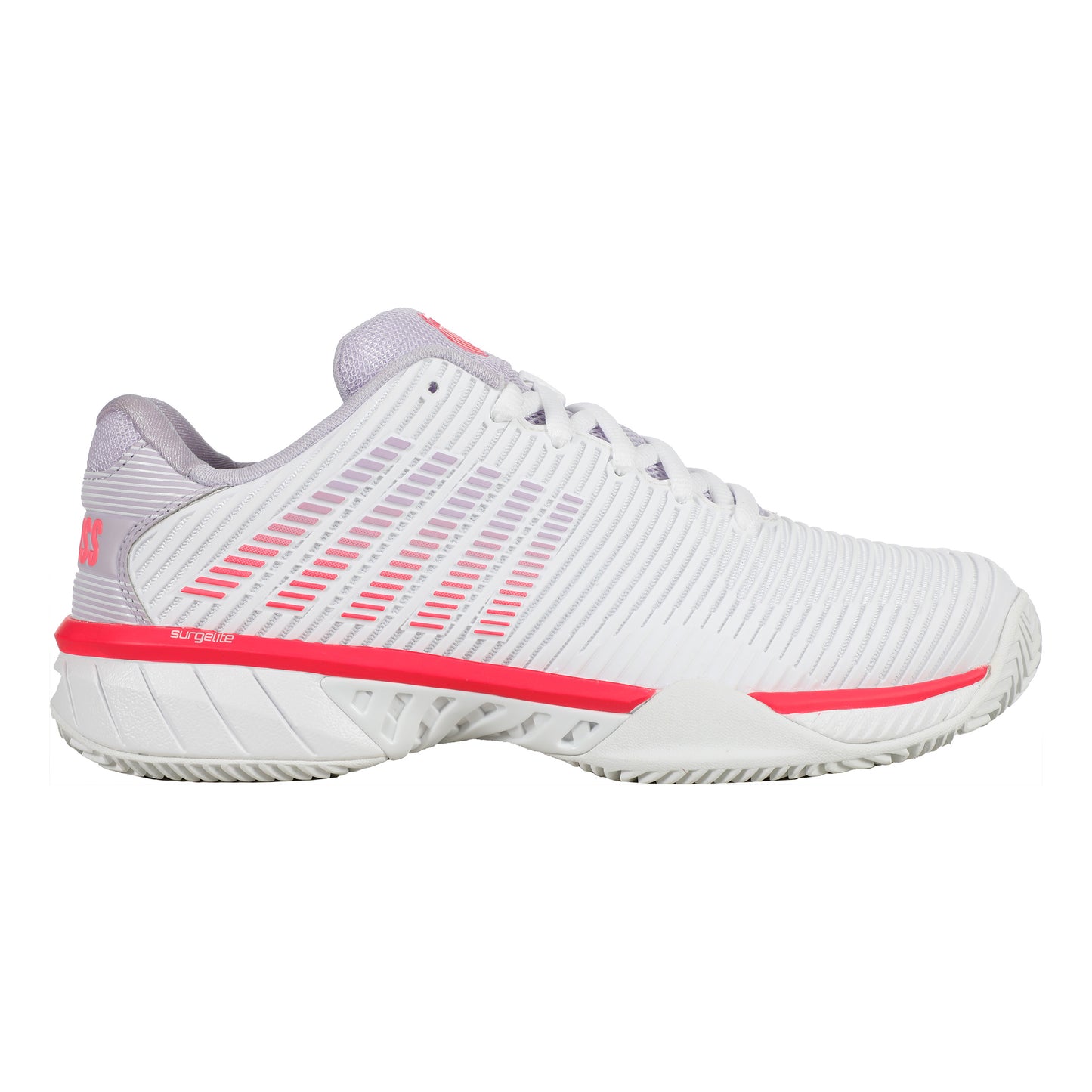 K-Swiss Hypercourt Express 2 Zapatilla Tierra Batida Mujeres-Blanco,Coral