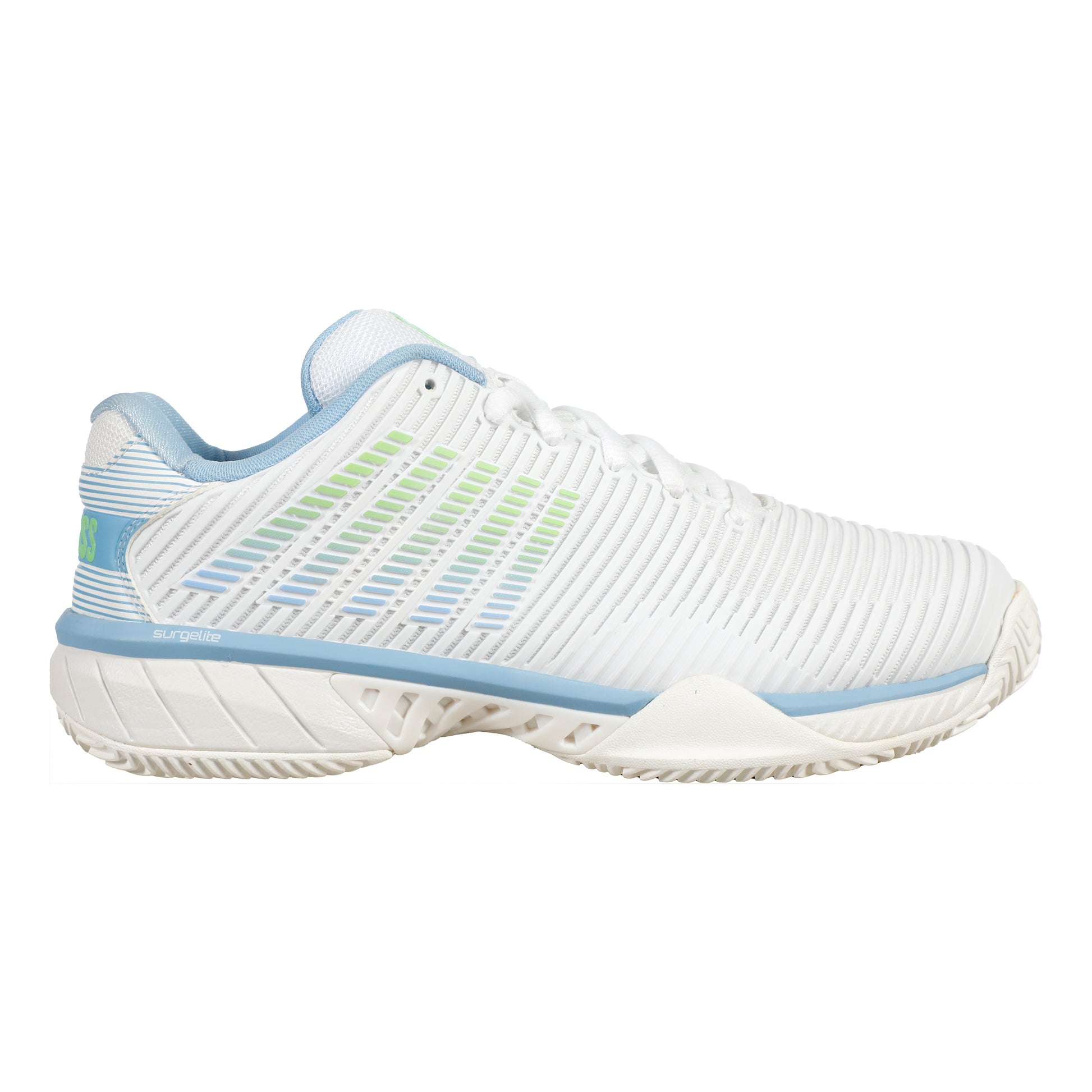 K-Swiss Hypercourt Express 2 Zapatilla Tierra Batida Mujeres-Blanco,Azul Claro