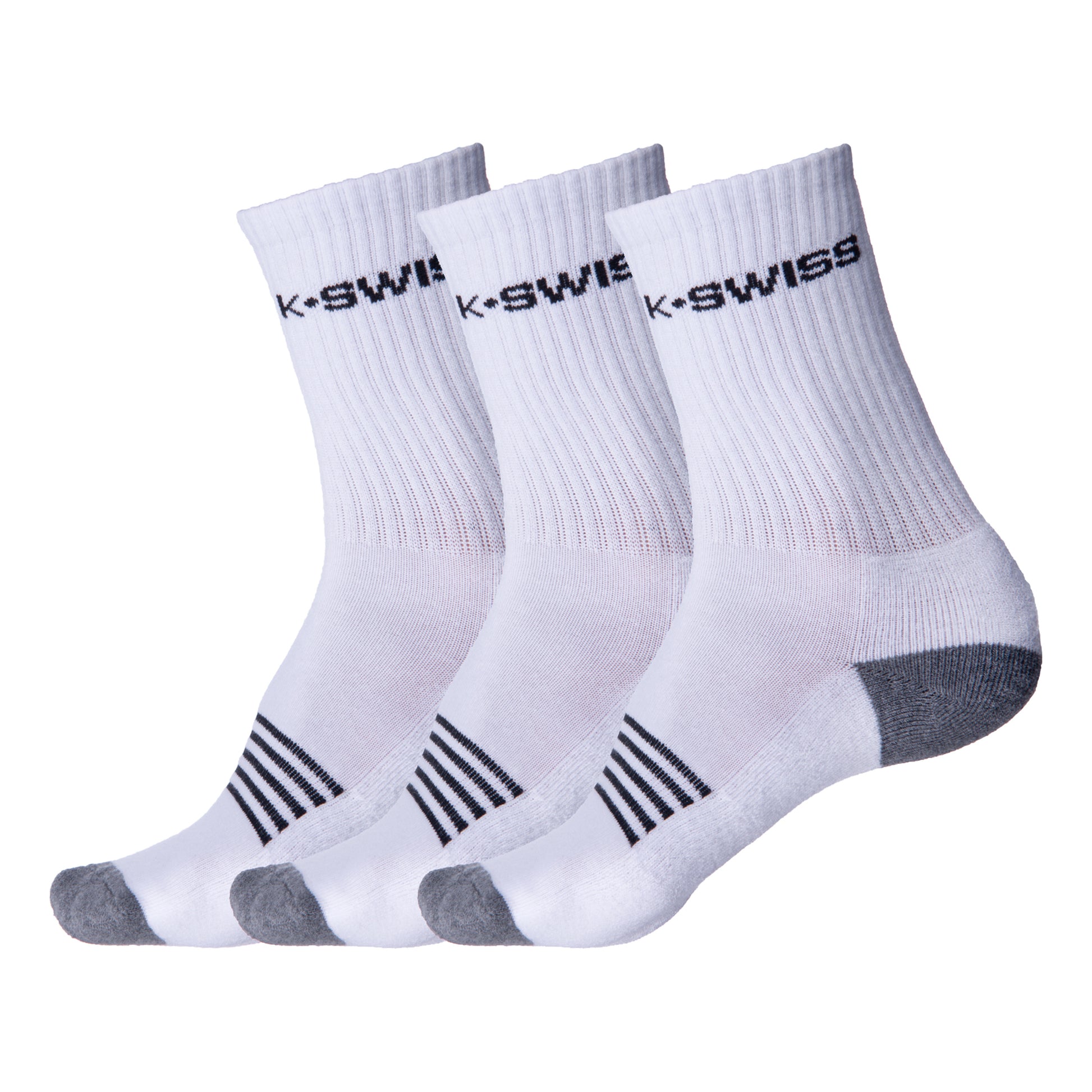 K-Swiss Calcetines De Tenis Pack De 3 Hombres-Blanco,Negro