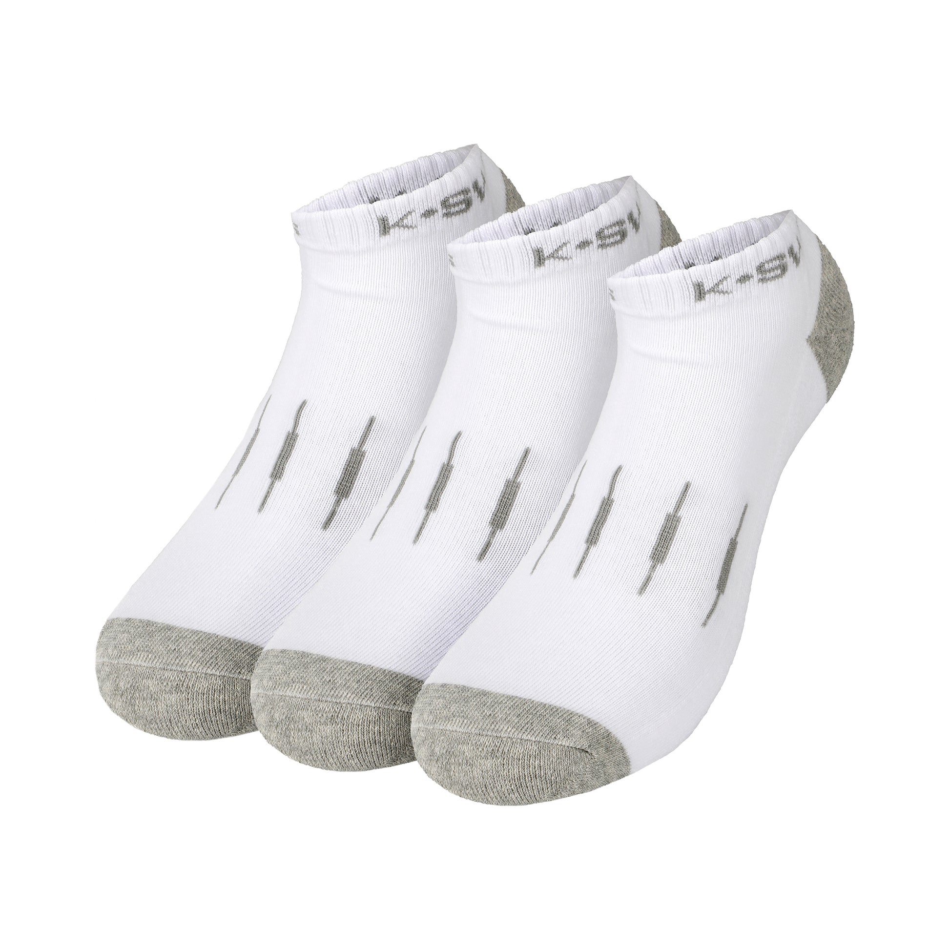 K-Swiss Calcetines De Tenis Pack De 3 Mujeres-Blanco,Gris Claro