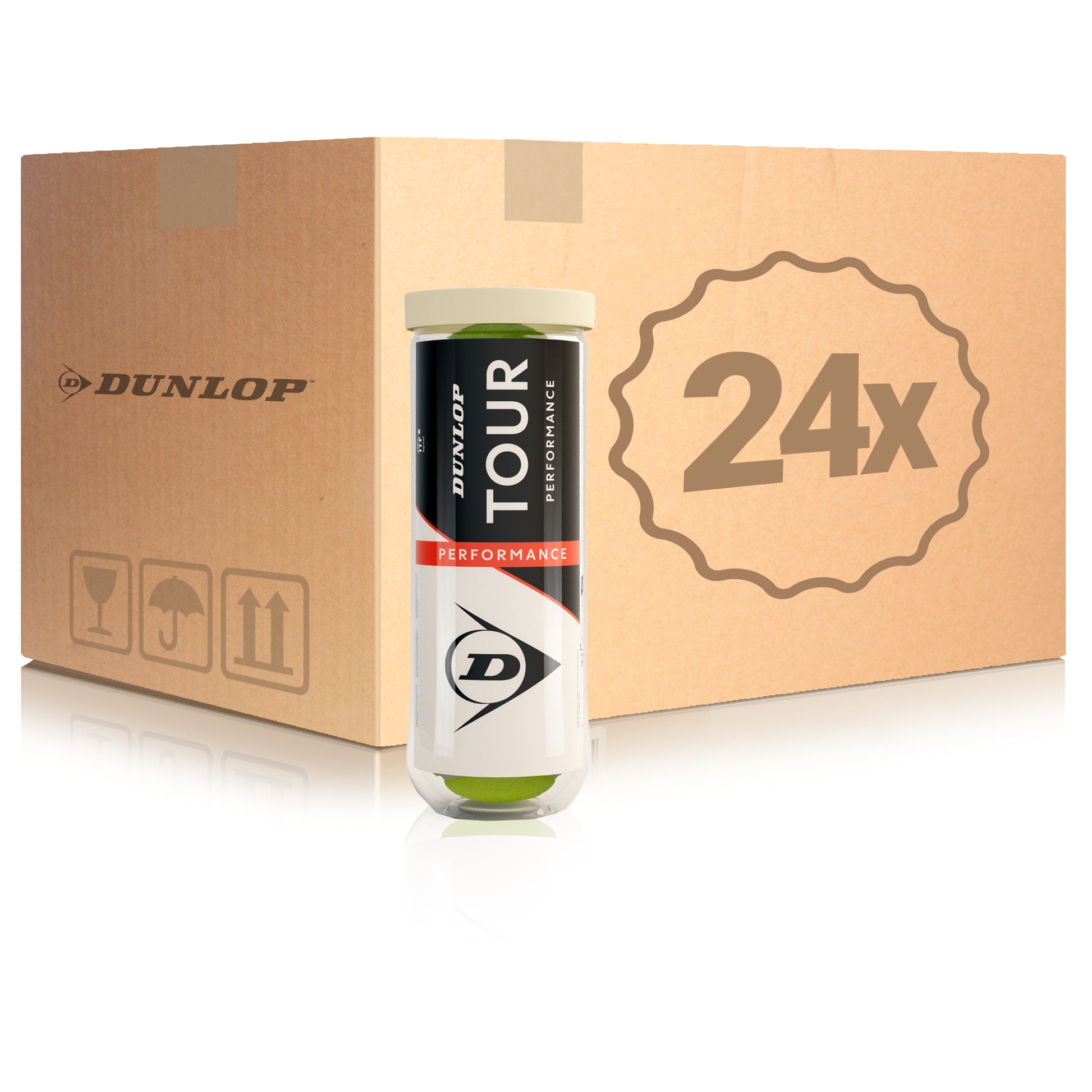 Dunlop 24 botes de 3 pelotas Tour Performance
