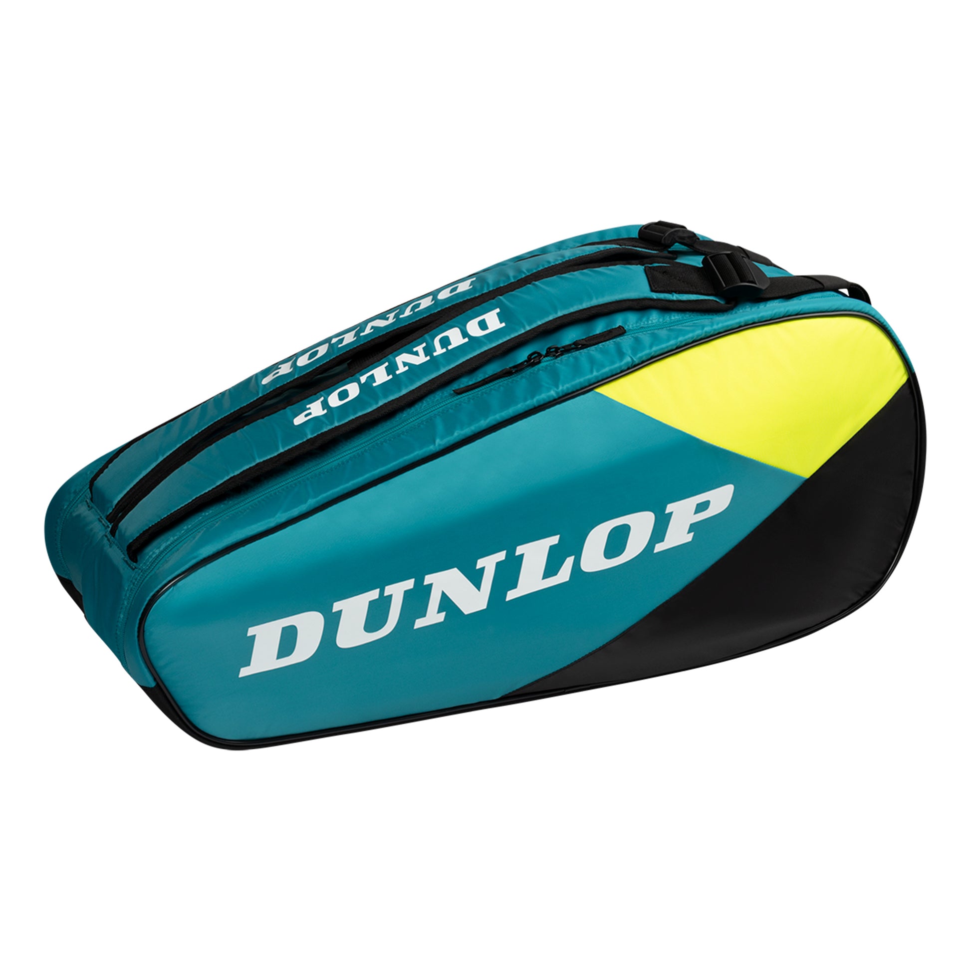 Dunlop SX Club Raquetero De 10-Negro,Turquesa